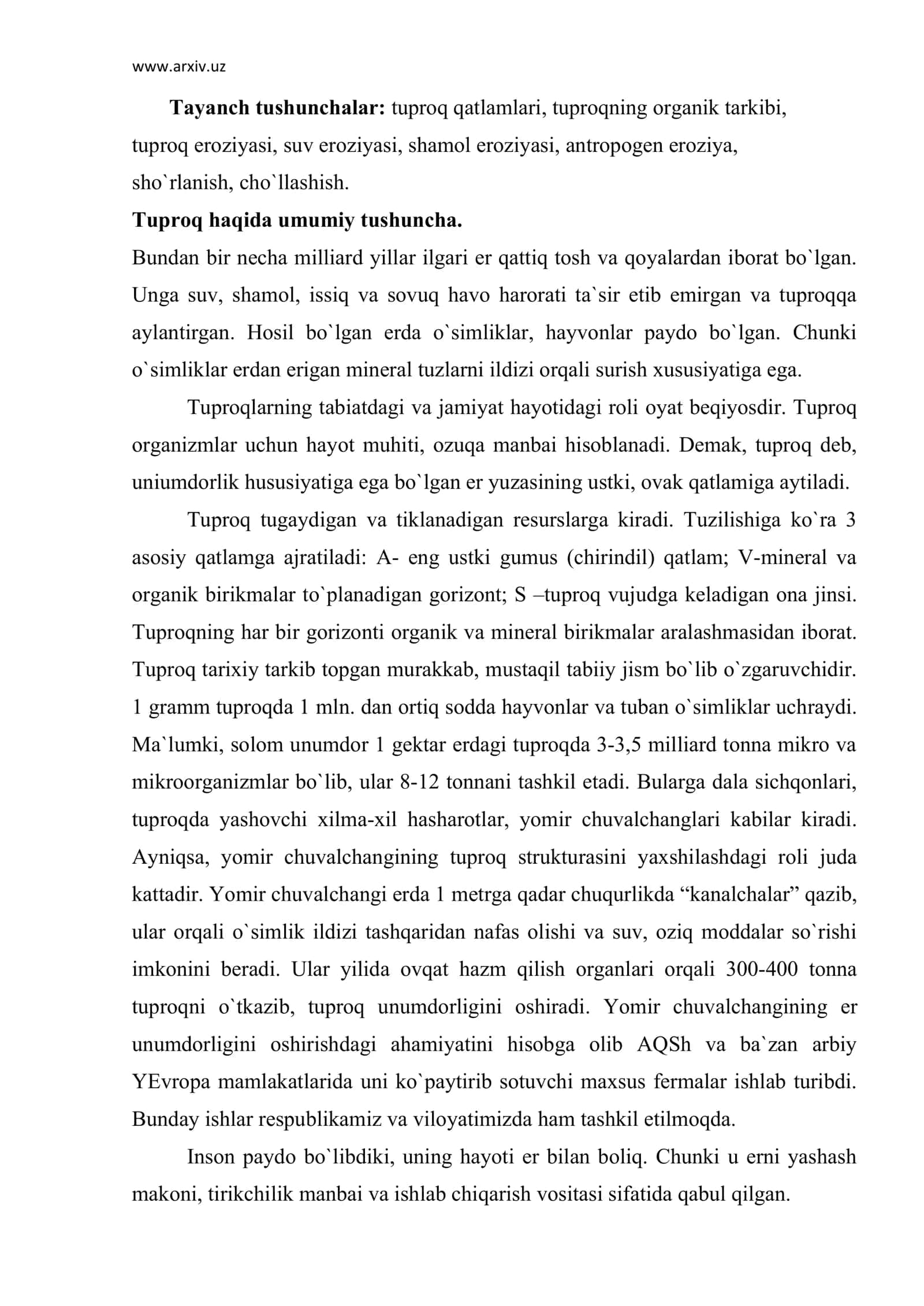 Tuproq haqida umumiy tushuncha 2