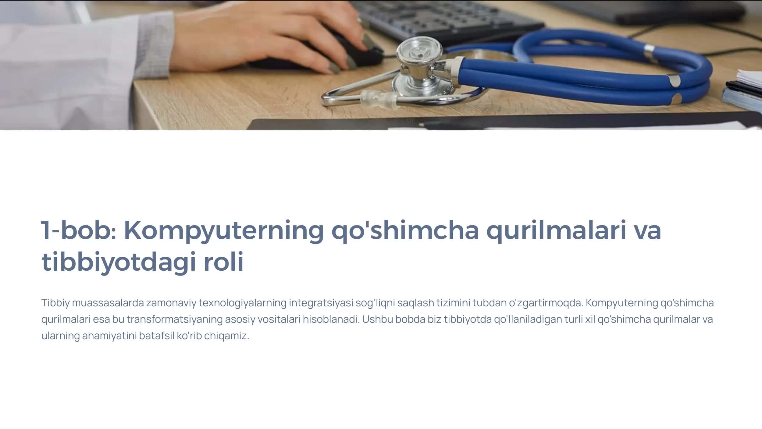 Tibbiy  ta’limda  va  tibbiyotda  kompyuterning  qo‘shimcha  qurilmalarining qo‘llanilishi va tabbiq etilishi. Printerning turlari. Skaner turlar. 2