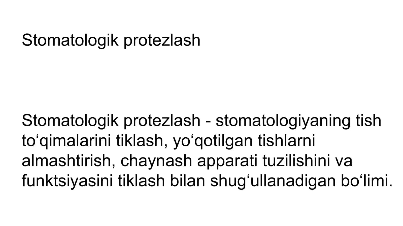 Protezlash ahamyati boʻlgan jagʻ va tishlarning. anatamik fiziologik xususiyatlari 2