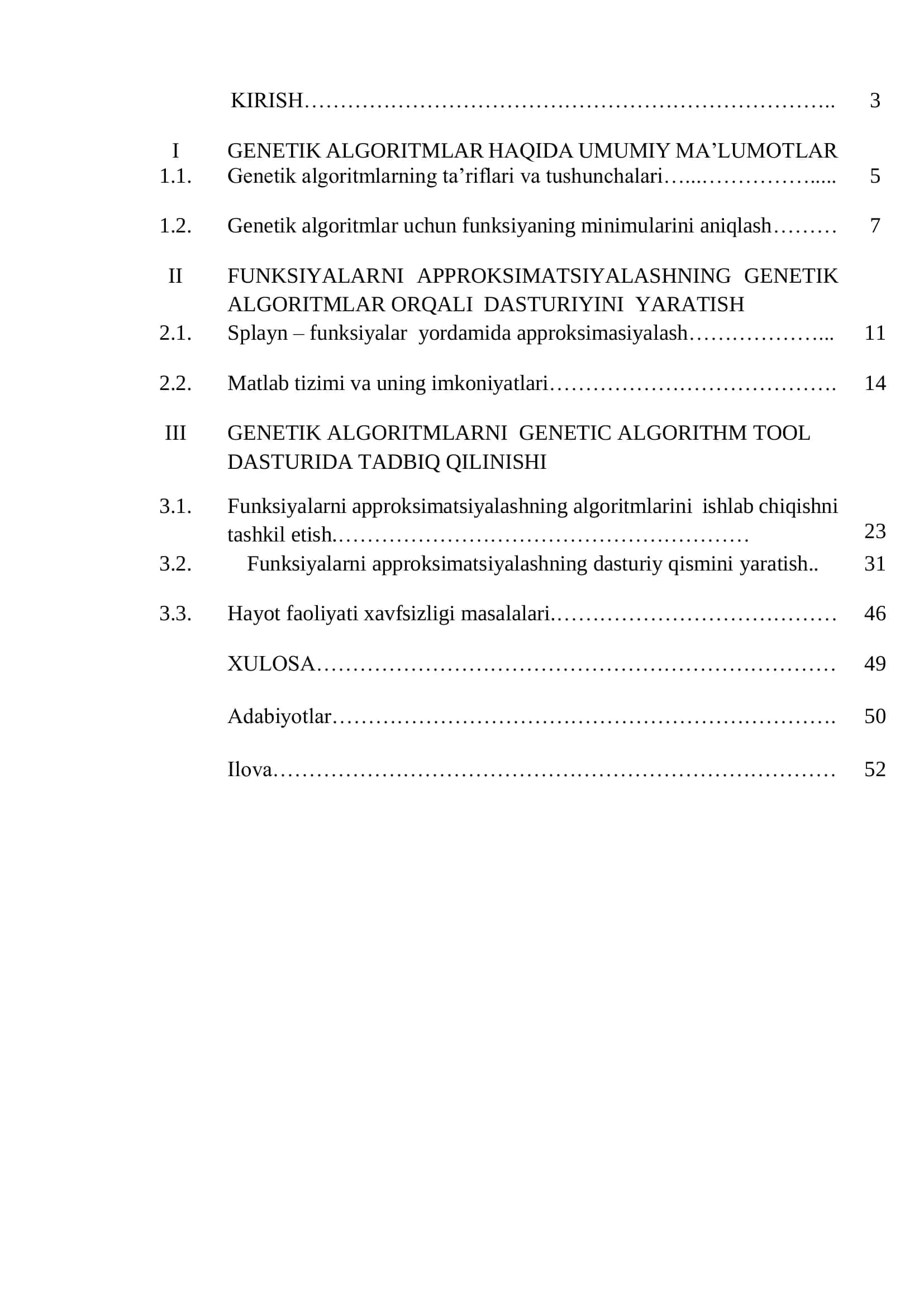 MATLABDA GENETIK ALGORITMLAR ORQALI FUNKSIYALARNI APPROKSIMATSIYA QILISH 2