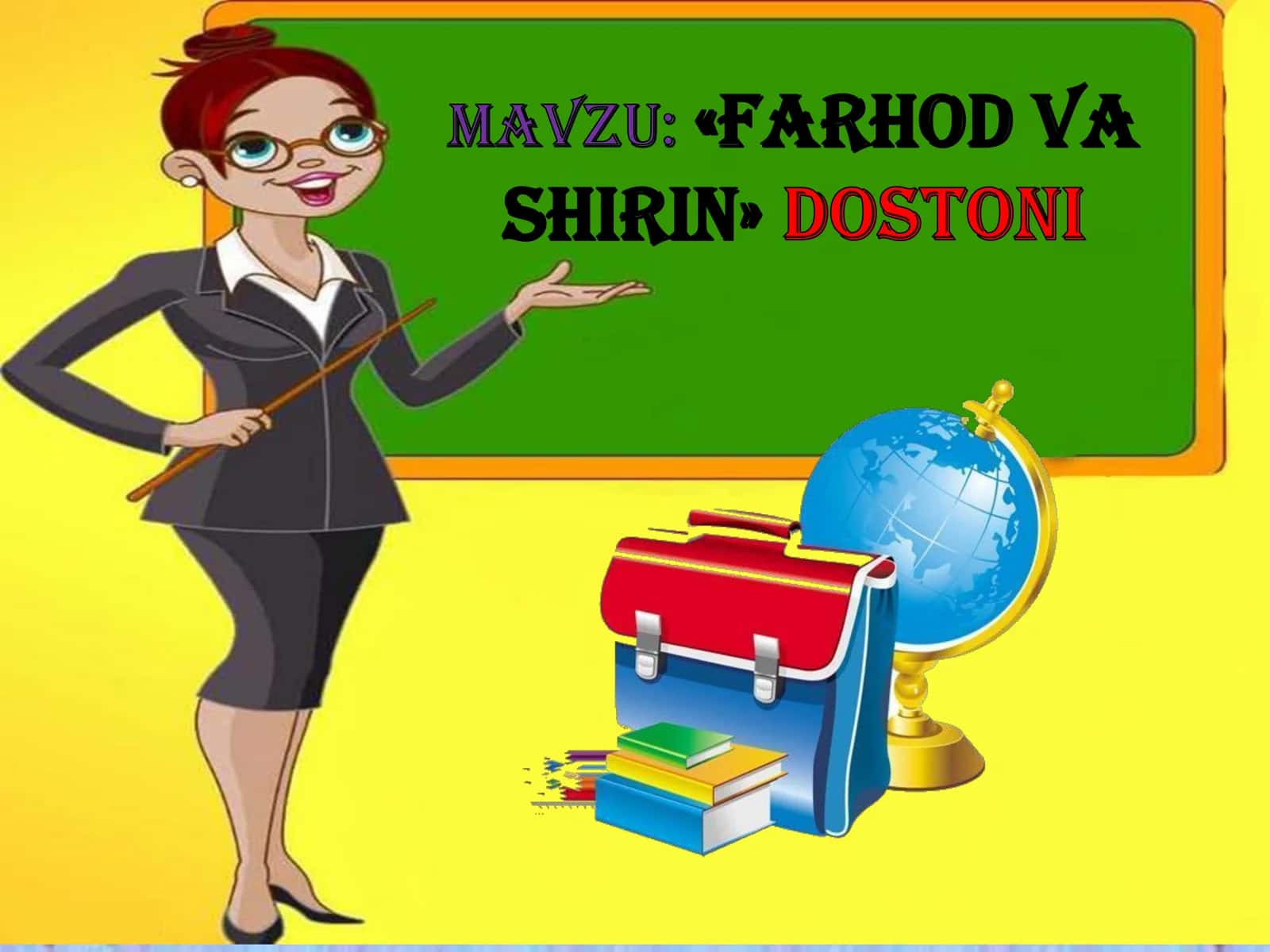 8-sinf Adabiyot fanidan Xamsada Farxod va Shirin dostoni dars taqdimot 2