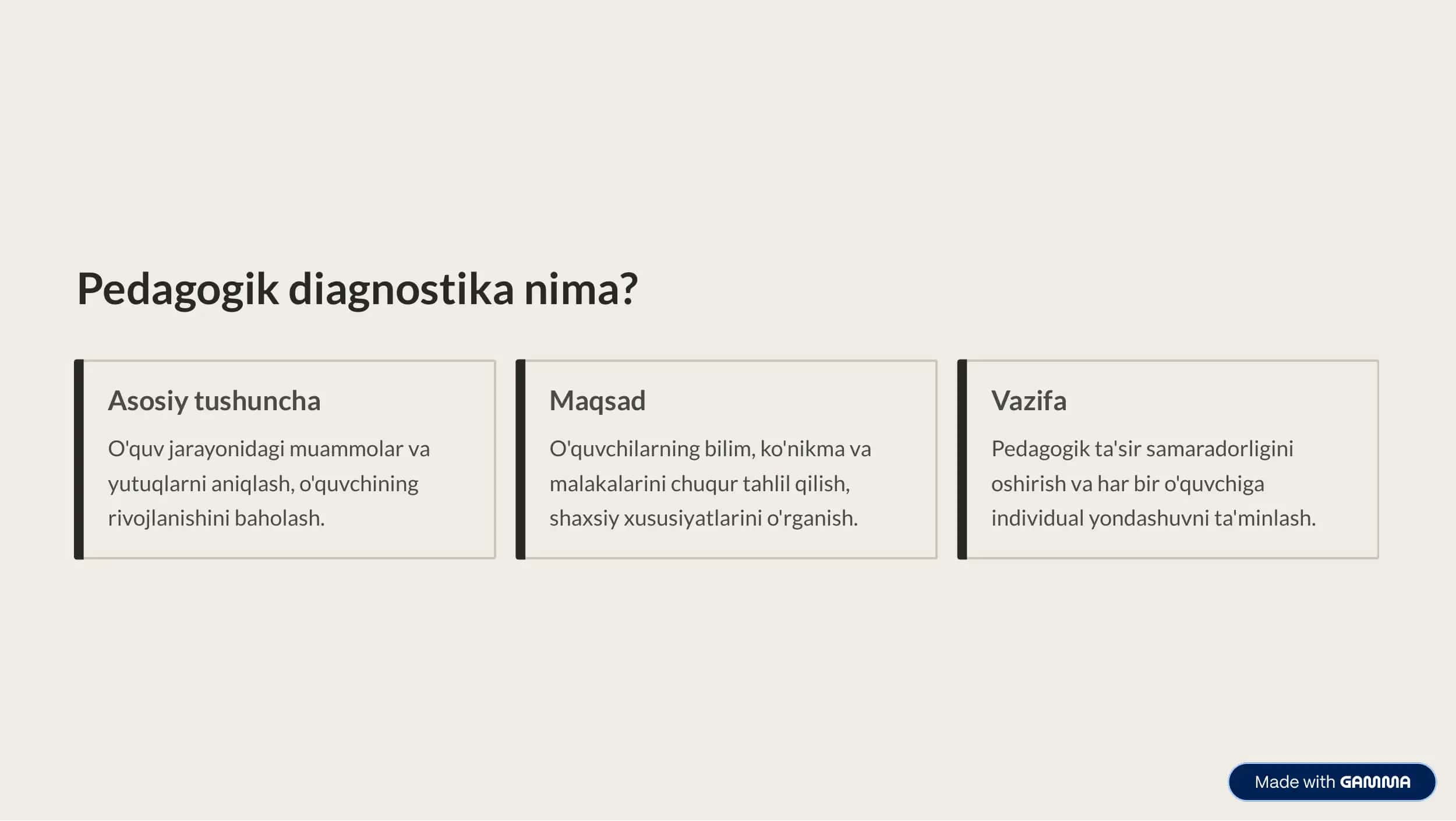 PEDAGOGIK DIAGNOSTIKA: TUSHUNCHASI VA O'QUVCHILARNI KUZATISH METODLARI 2