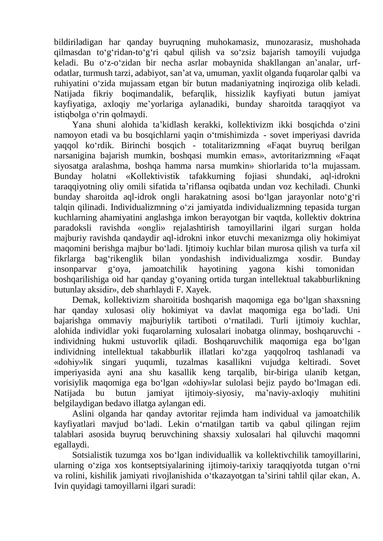 XX asr tarix falsafasi. Sovet davri tarix falsafasi 2