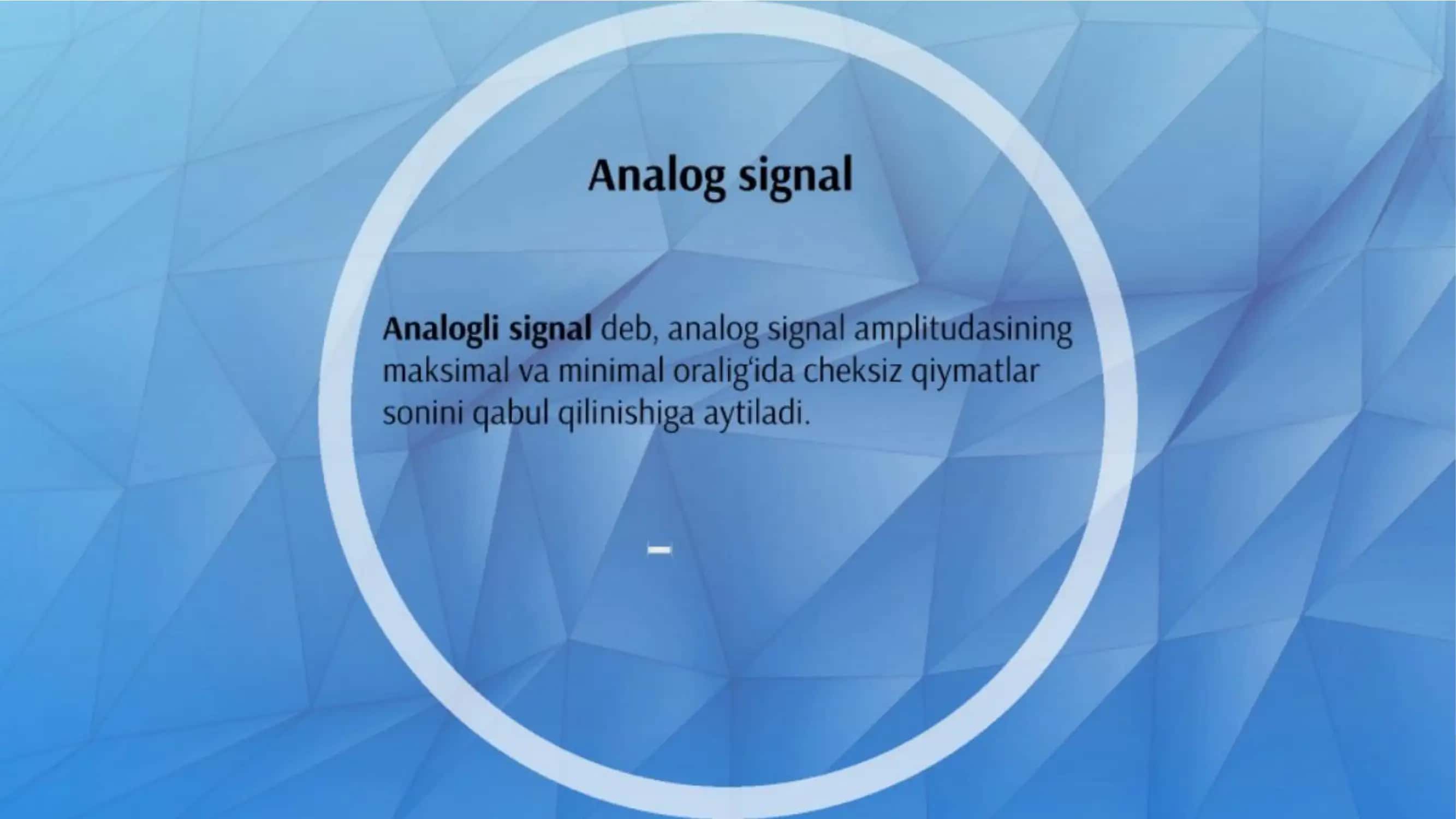 Analog-raqamli o’zgartgichni 2
