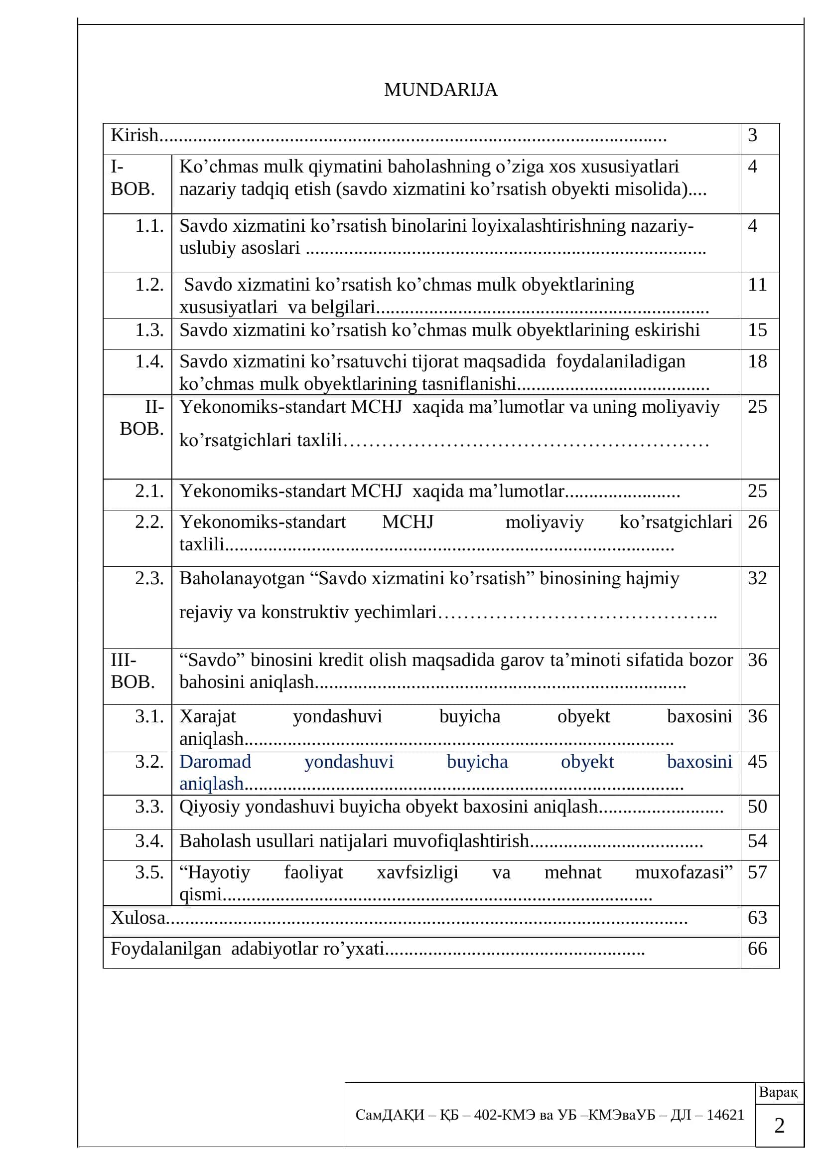 Ko'chmas mulk ekspertizasi va uni boshqarish 2