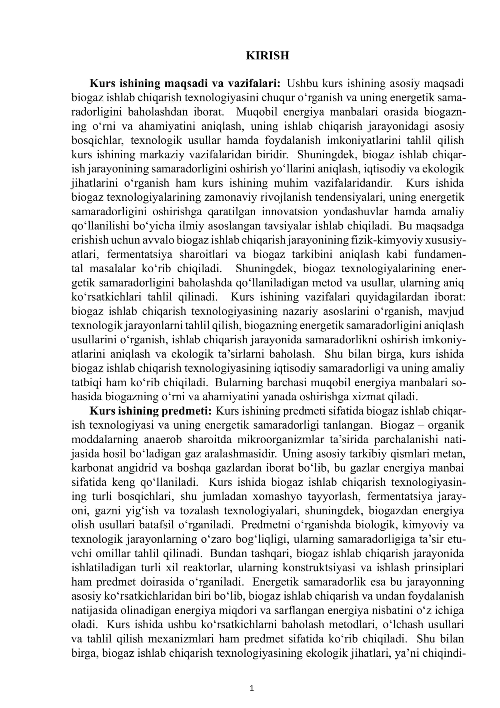 Biogaz ishlab chiqarish texnologiyasi 2