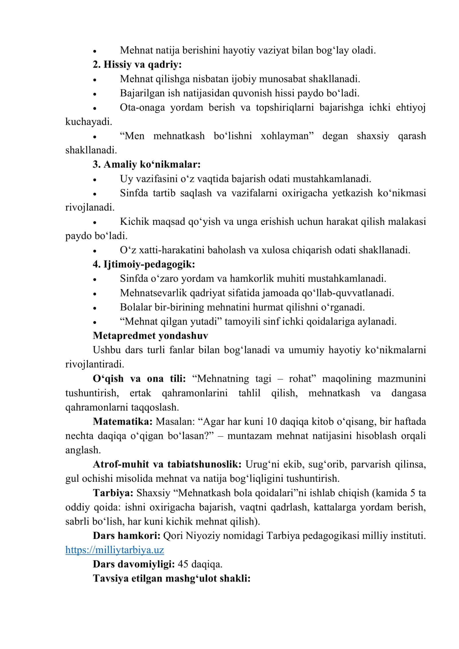 26-mavzu: “Mehnatning tagi – rohat” 2