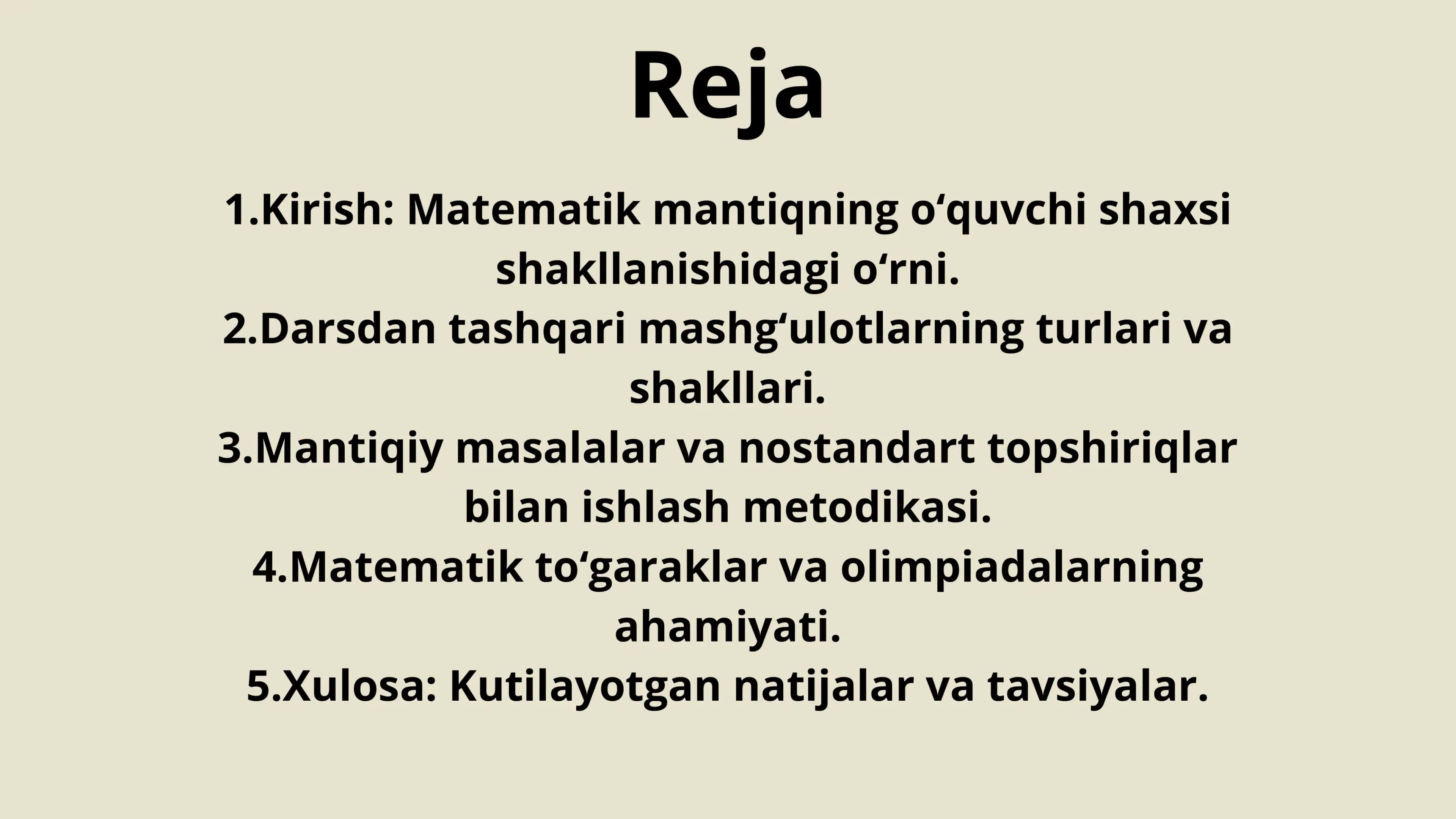Matematika darslarida mantiqiy fikrlashni rivojlantirishda darsdan tashqari mashg'ulotlar tashkil et 2