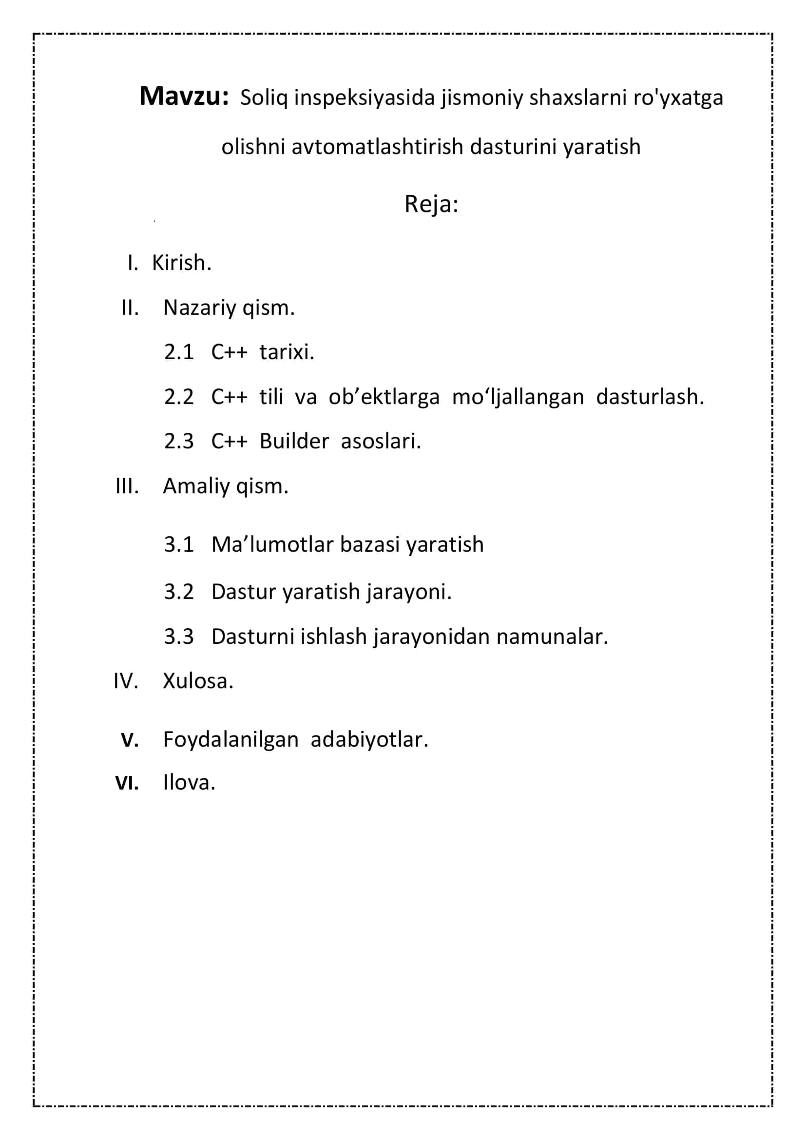 C++ da dasturlash asoslari 2