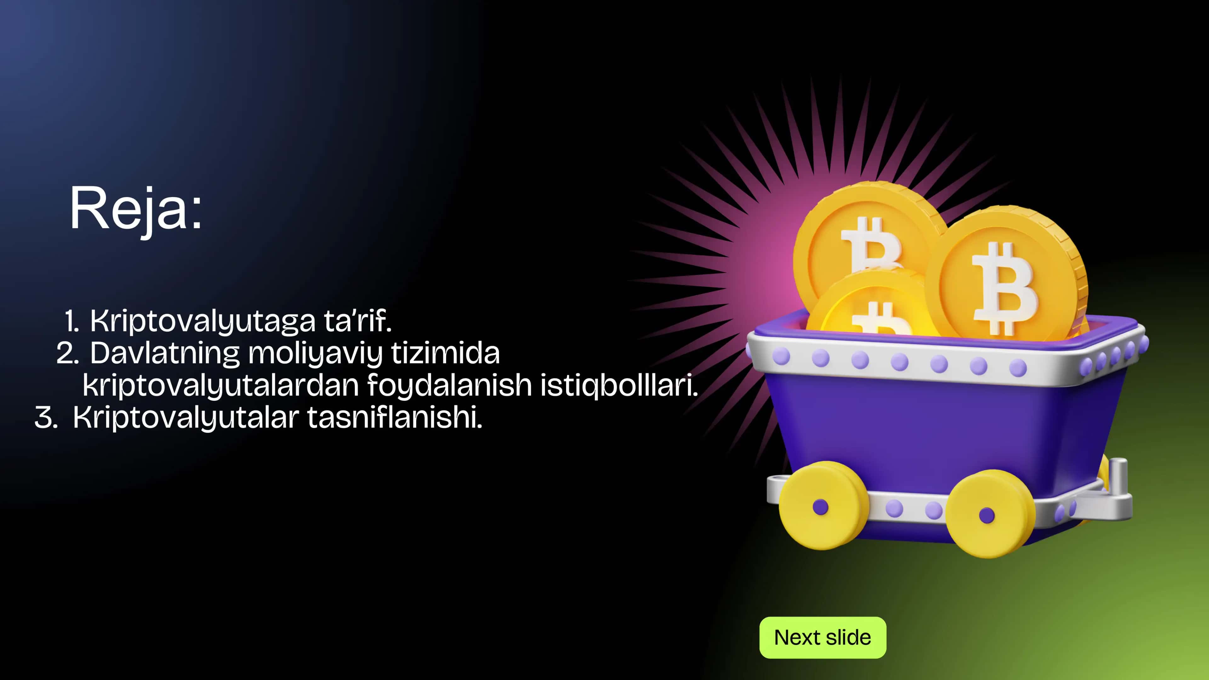 Davlatning moliyaviy tizimida kriptovalyutadan foydalanish istiqbollari va xavflari 2