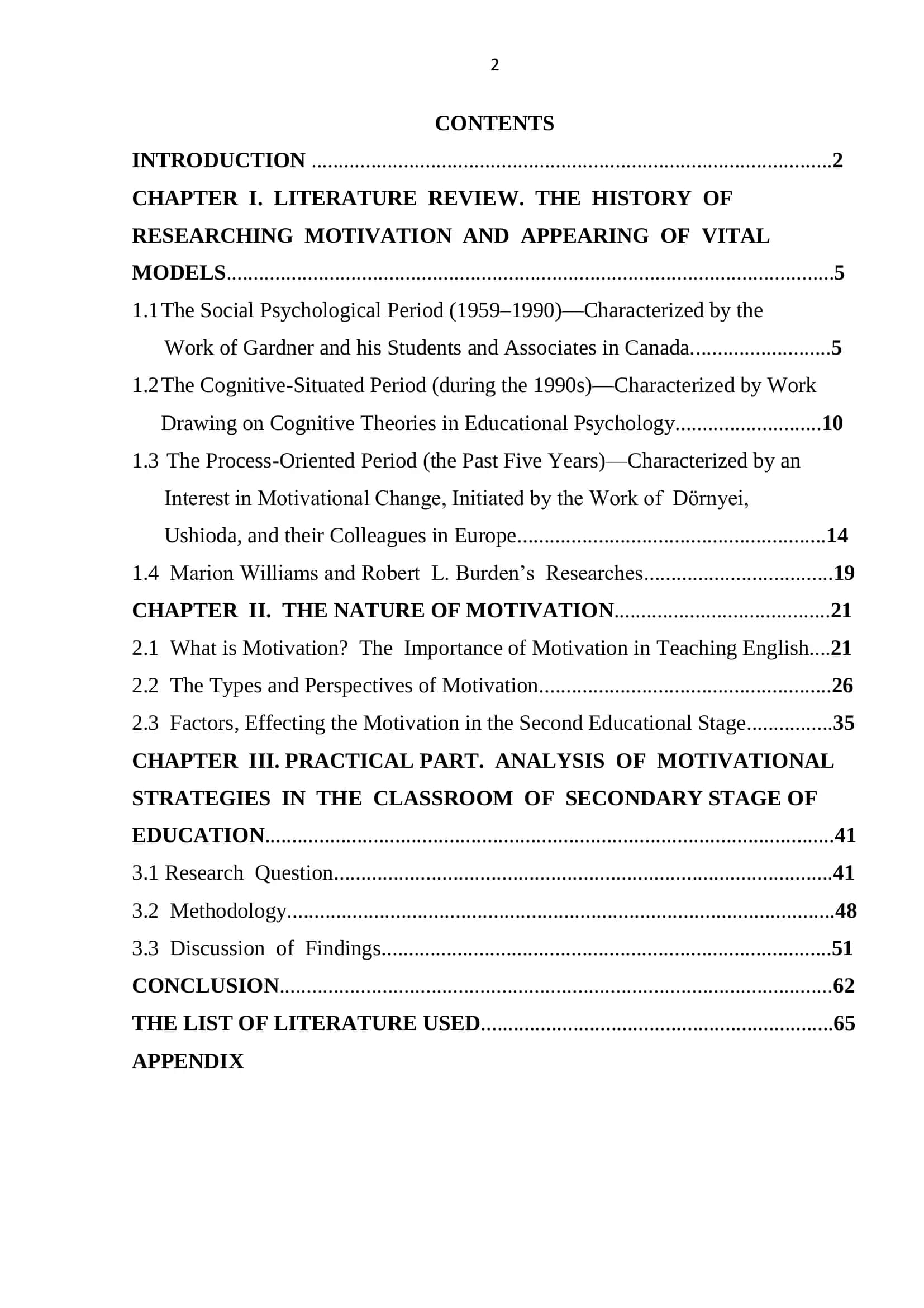 The Effects of Motivational Strategies on Student Motivation in Learning 2