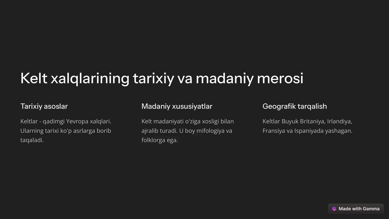 Kelt xalqlari epik ijodi: bardlar va filidlar yaratgan sagalar 2