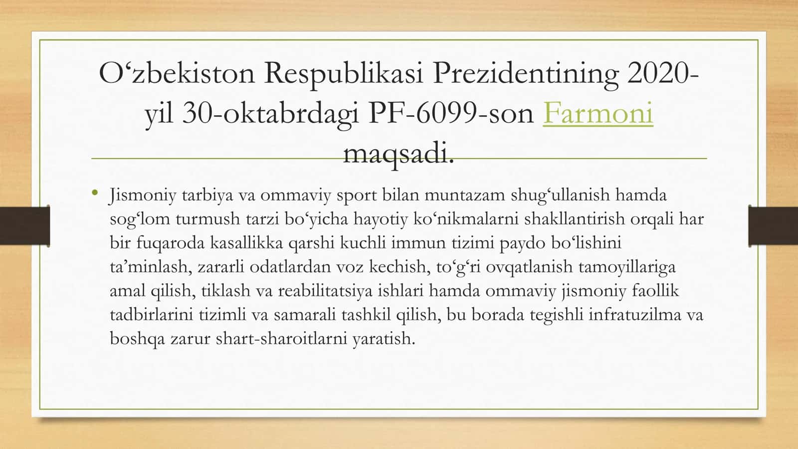 Sog‘lom turmush tarzini keng tatbiq etish va ommaviy sportni yanada rivojlantirish 2