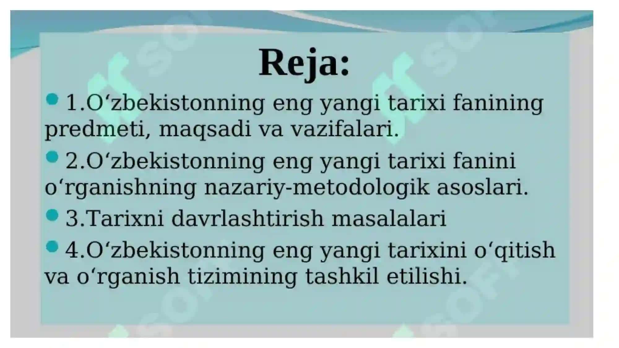 OʻZBEKISTON ENG YANG TARIXI 2