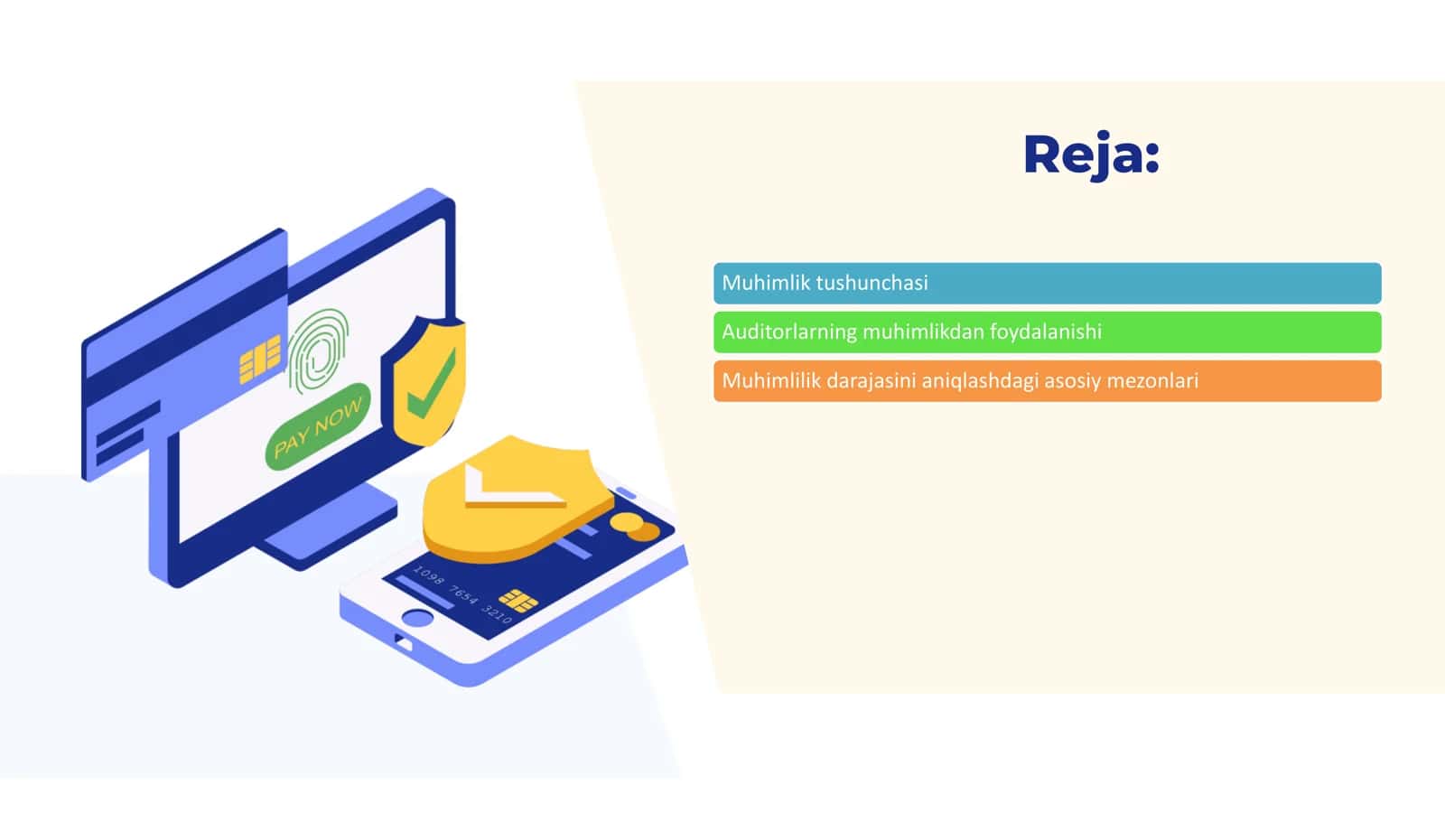 Auditorlik tekshiruvida muhimlik va risk 2