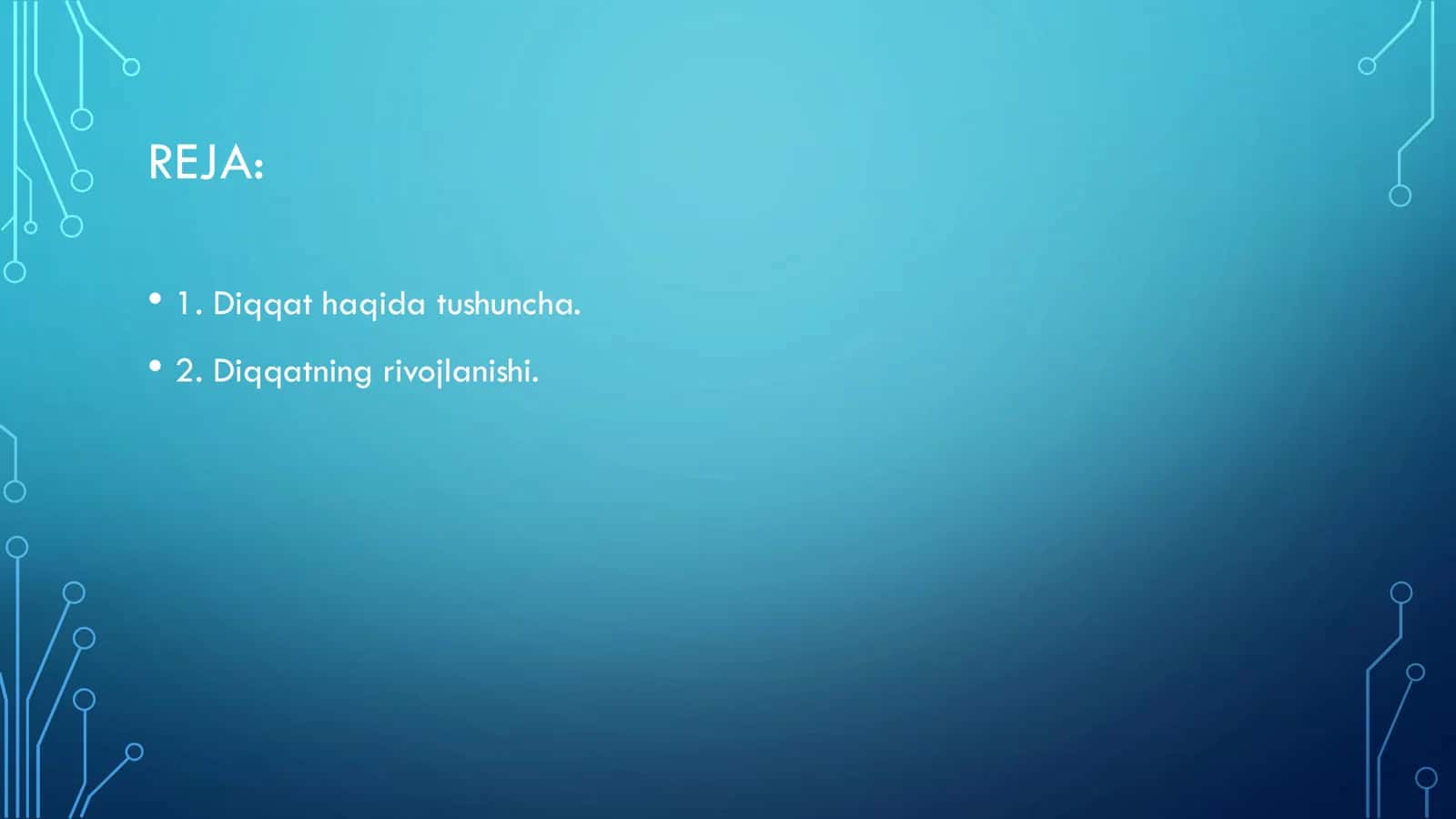DIQQATNING RIVOJLANISHI 2