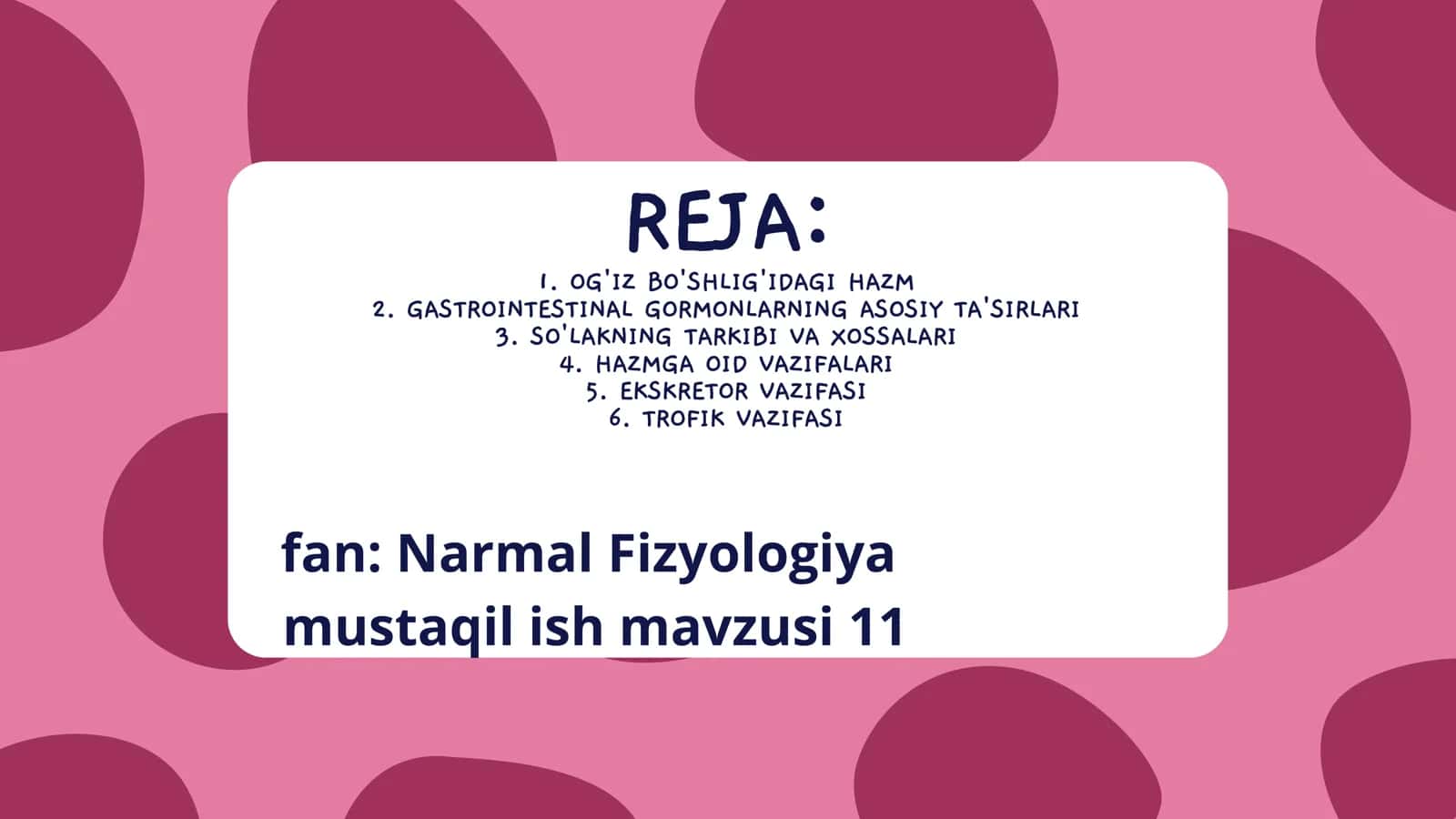 OG'IZ BO'SHLIG'I FAOLIYATI 2