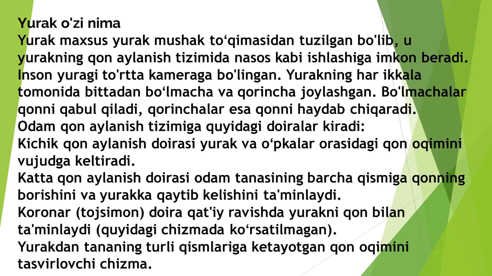 Yurak va qon tomirlar 2