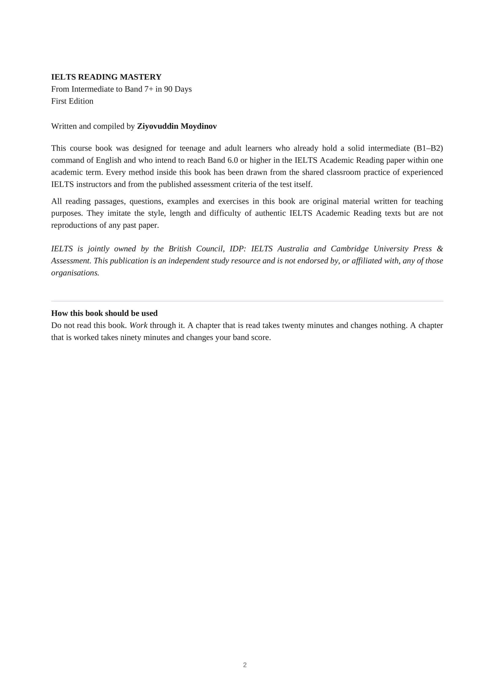 IELTS READING MASTERY 2