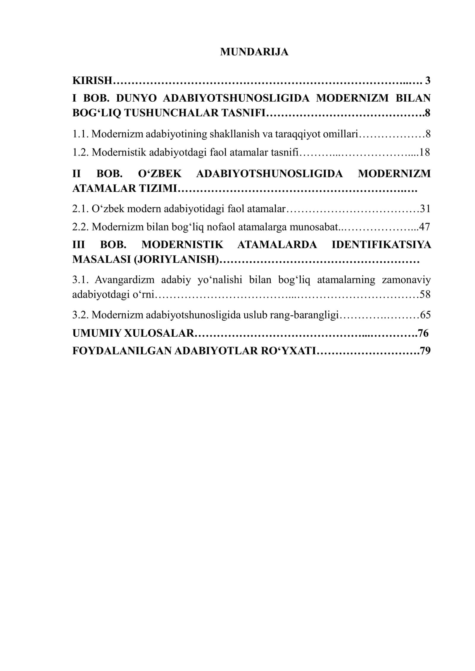 MODERNIZM ADABIYOTIDA ATAMALAR TIZIMI 2
