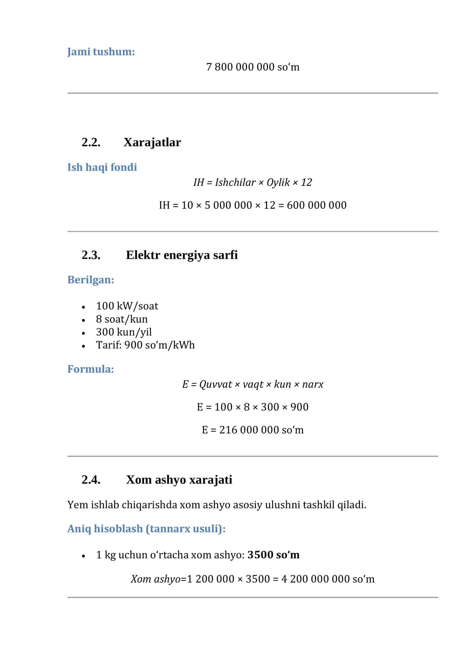 Korxonaning yillik statistik hisobotlarini o'rganish. (Ixtiyoriy korxona misolida) 2