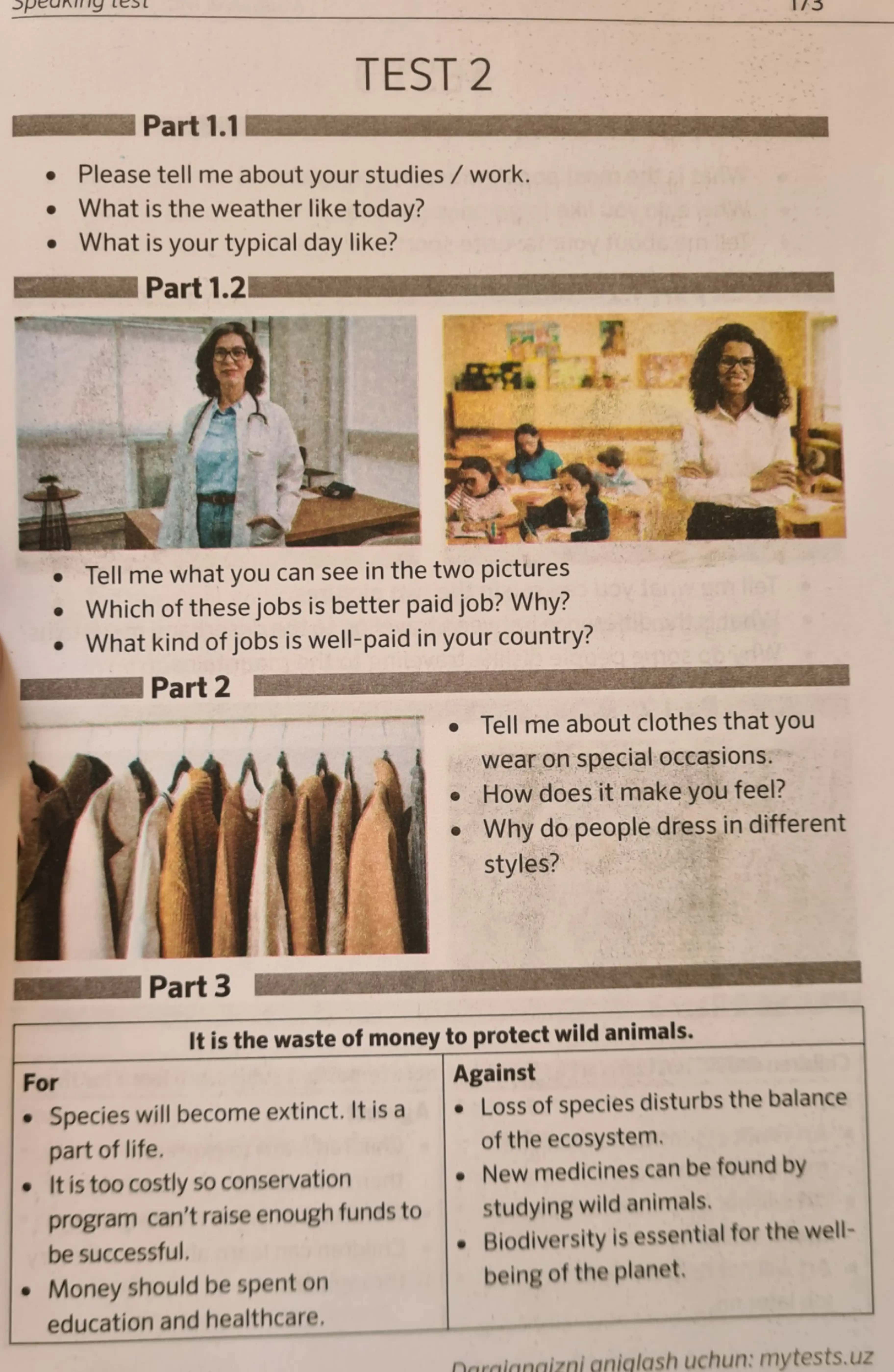 Cefr Speaking savollari(qolip) 2