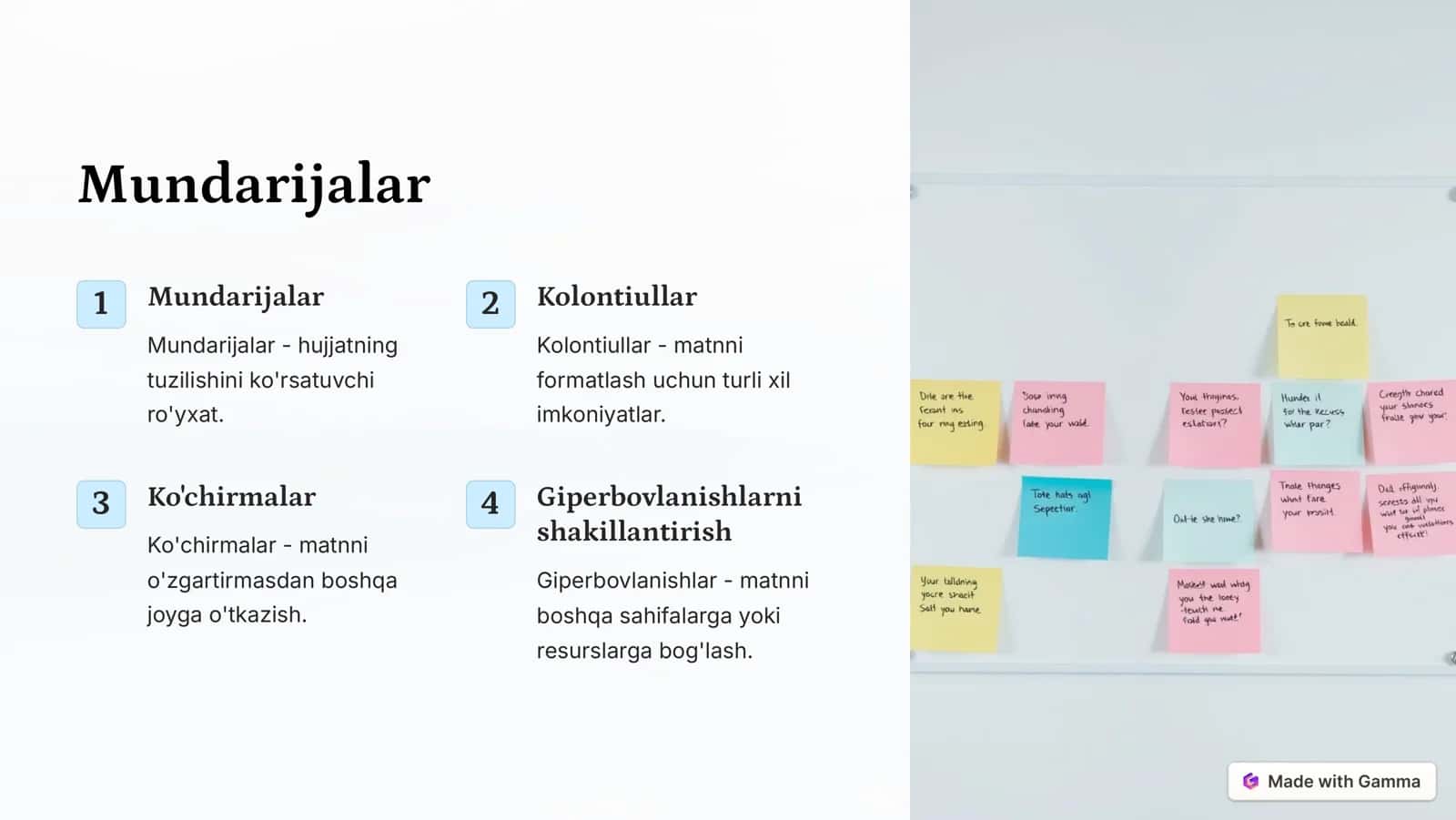 Avtomatlashtirilgan vositalar va shablonlar 2