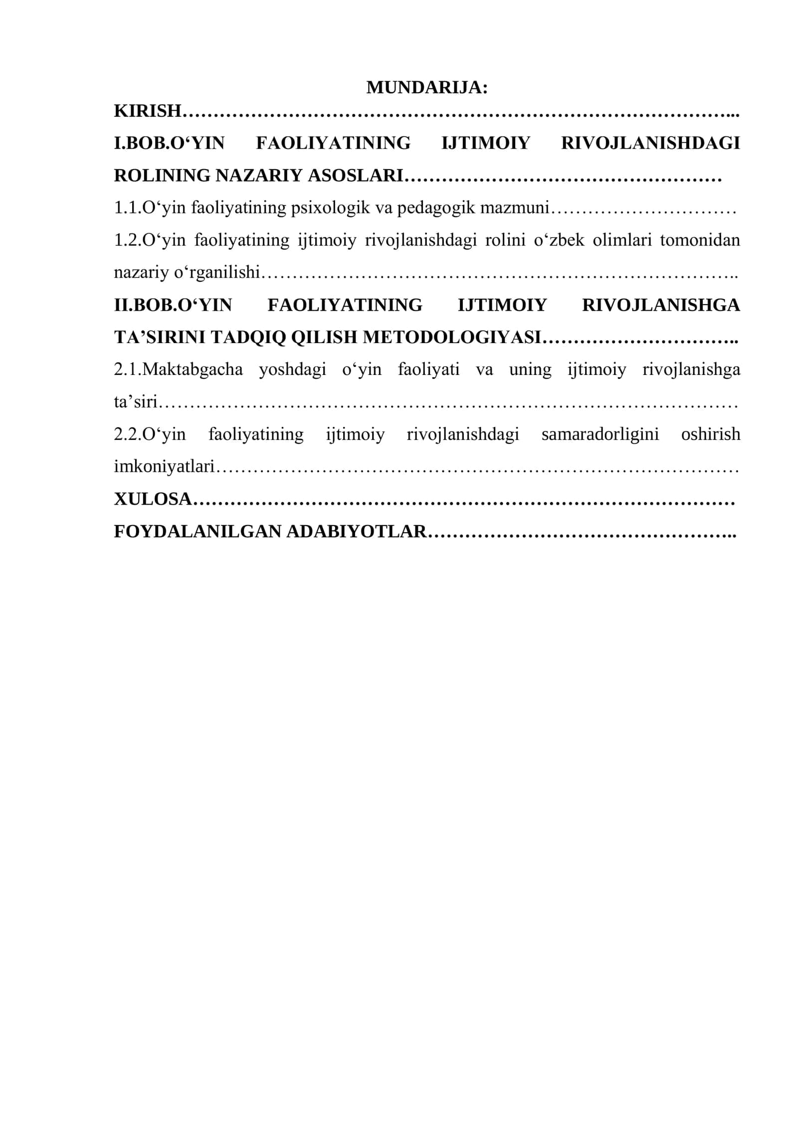 O‘YIN FAOLIYATINING IJTIMOIY RIVOJLANISHDAGI ROLI 2