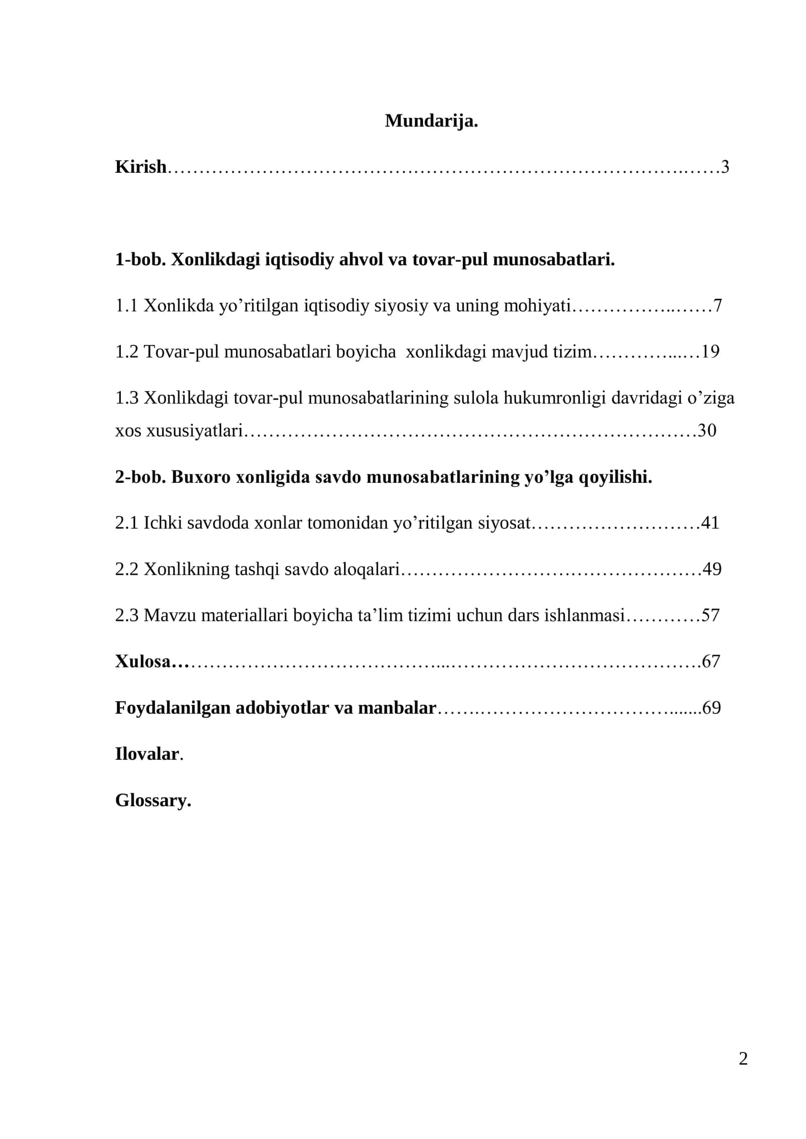 Buxoro xonligida tovar-pul va savdo munosabatlari 2