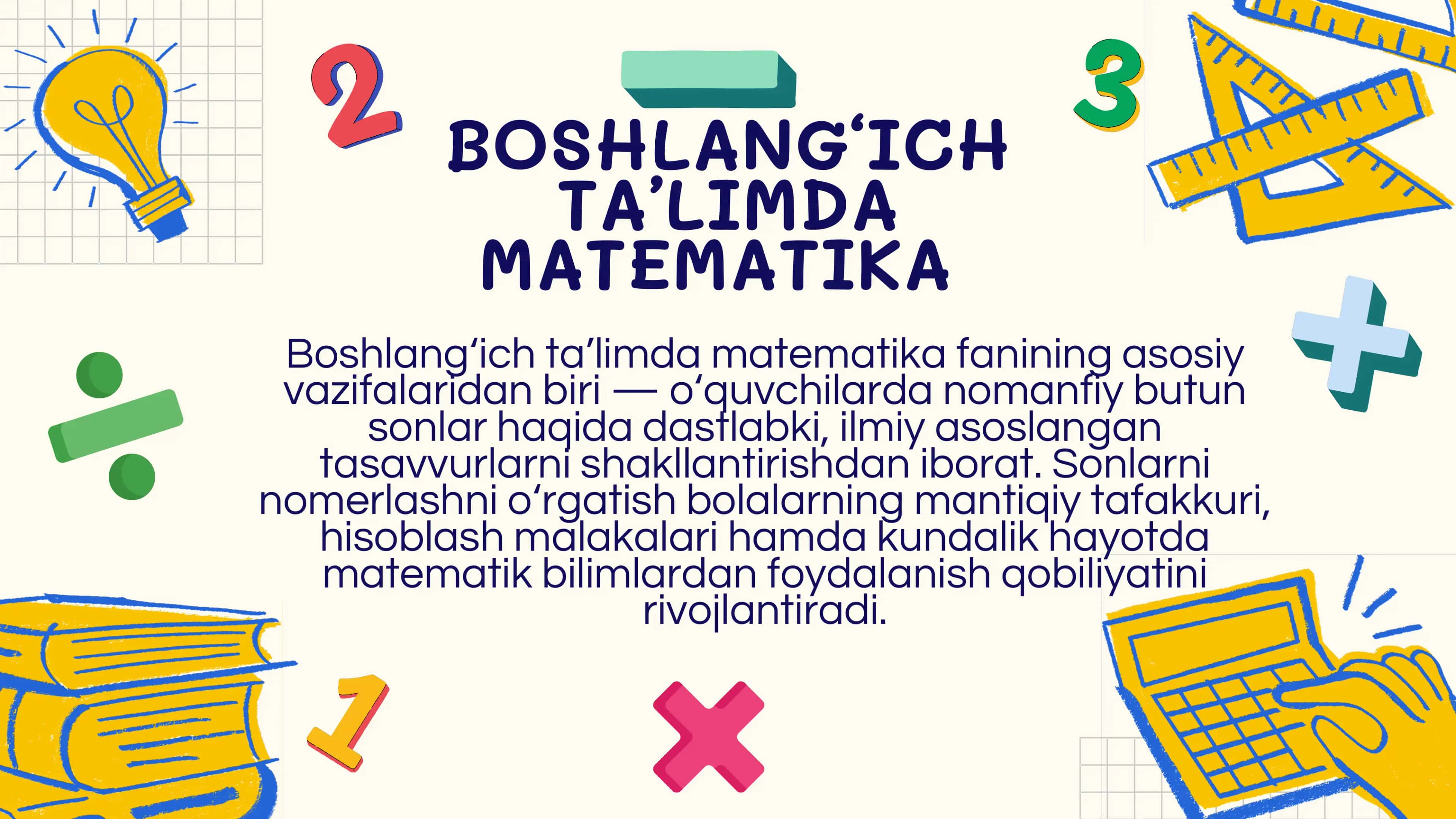 Boshlangʻich sinflarda nomanfiy butun sonlarni nomerlashga oʻrgatish metodikasi 2