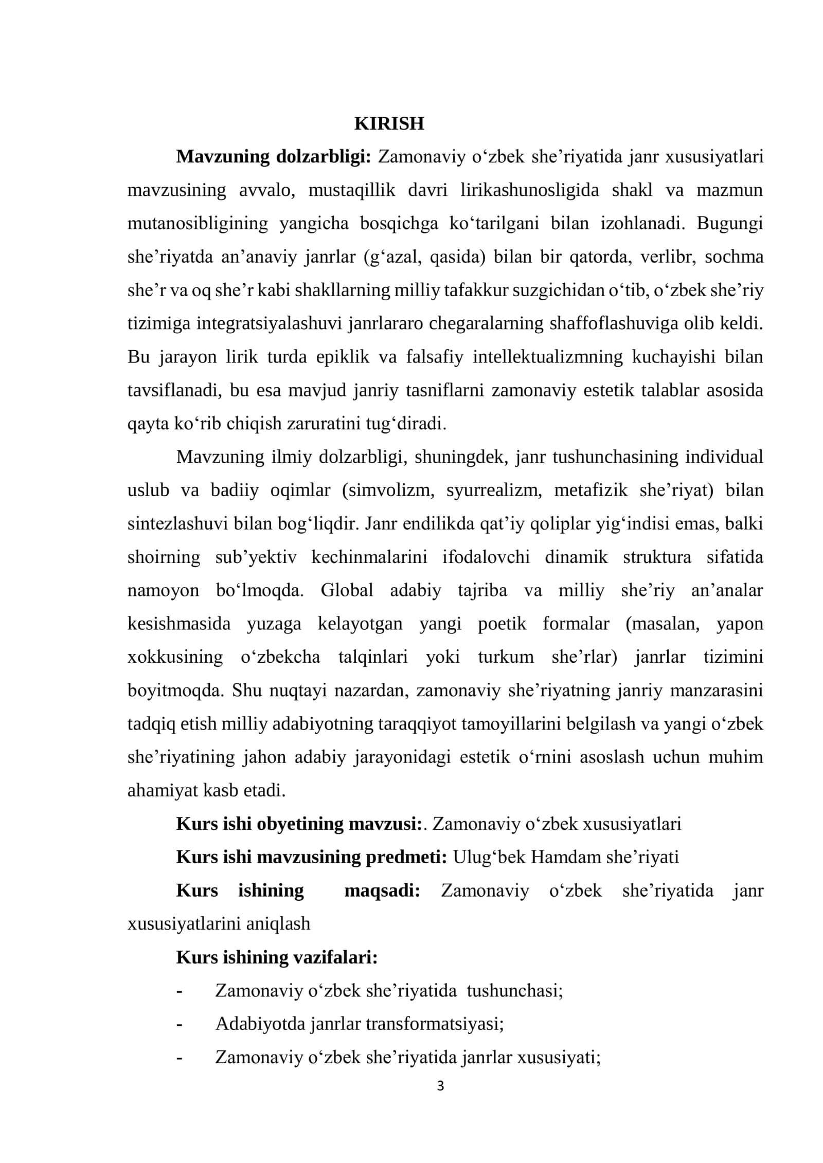 Zamonaviy o‘zbek she’riyatida janr xususiyatlarini aniqlash 2