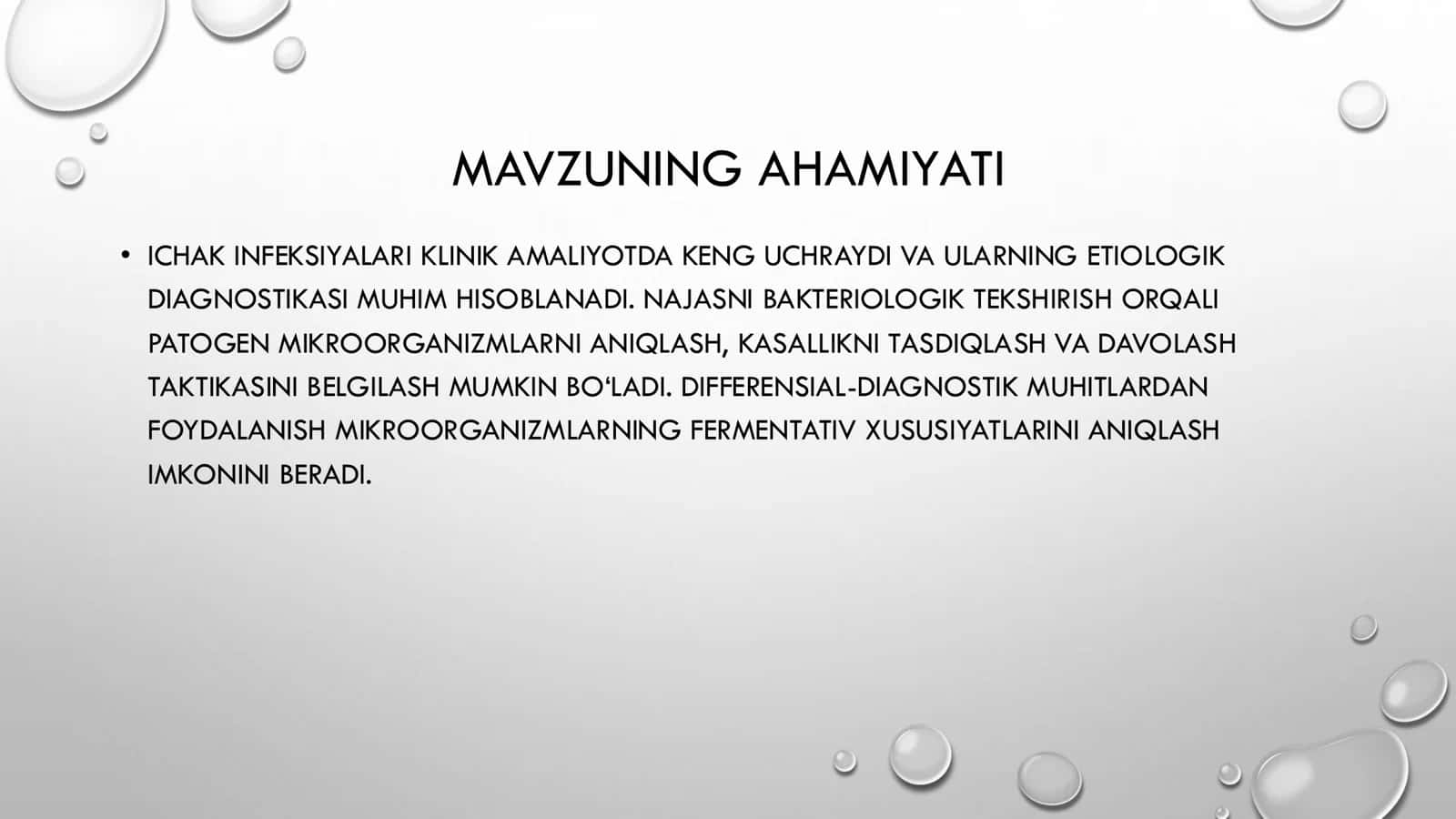 Differentsial`-diagnostik (Endo, Levina, Ploskireva, VSA) muxitlariga najasni ekish 2