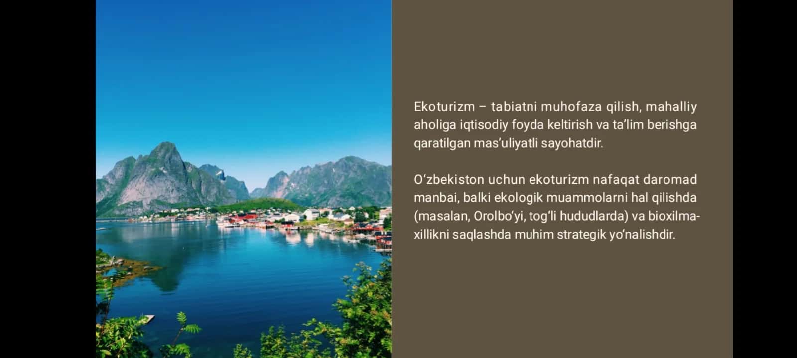 Ekoturizmni rivojlantirish resurslari 2