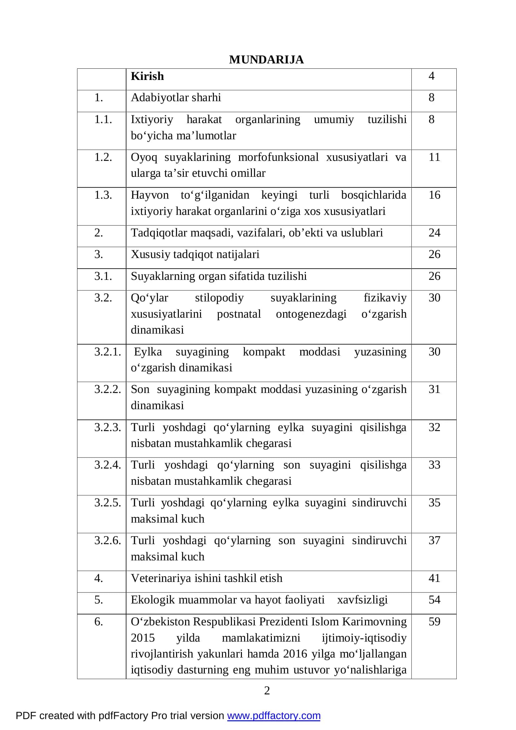 Qo‘ylar stilopodiy suyaklarining postnatal ontogenezdagi fizikaviy xususiyatlari 2