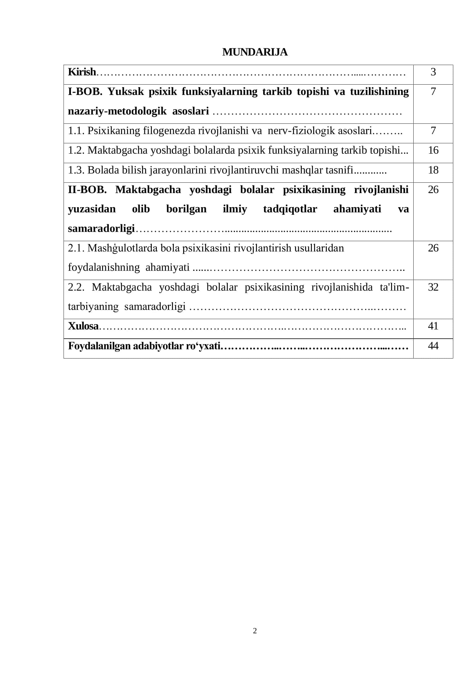 Yuksak psixik funksiyalarning tarkib topishi va tuzulishi 2
