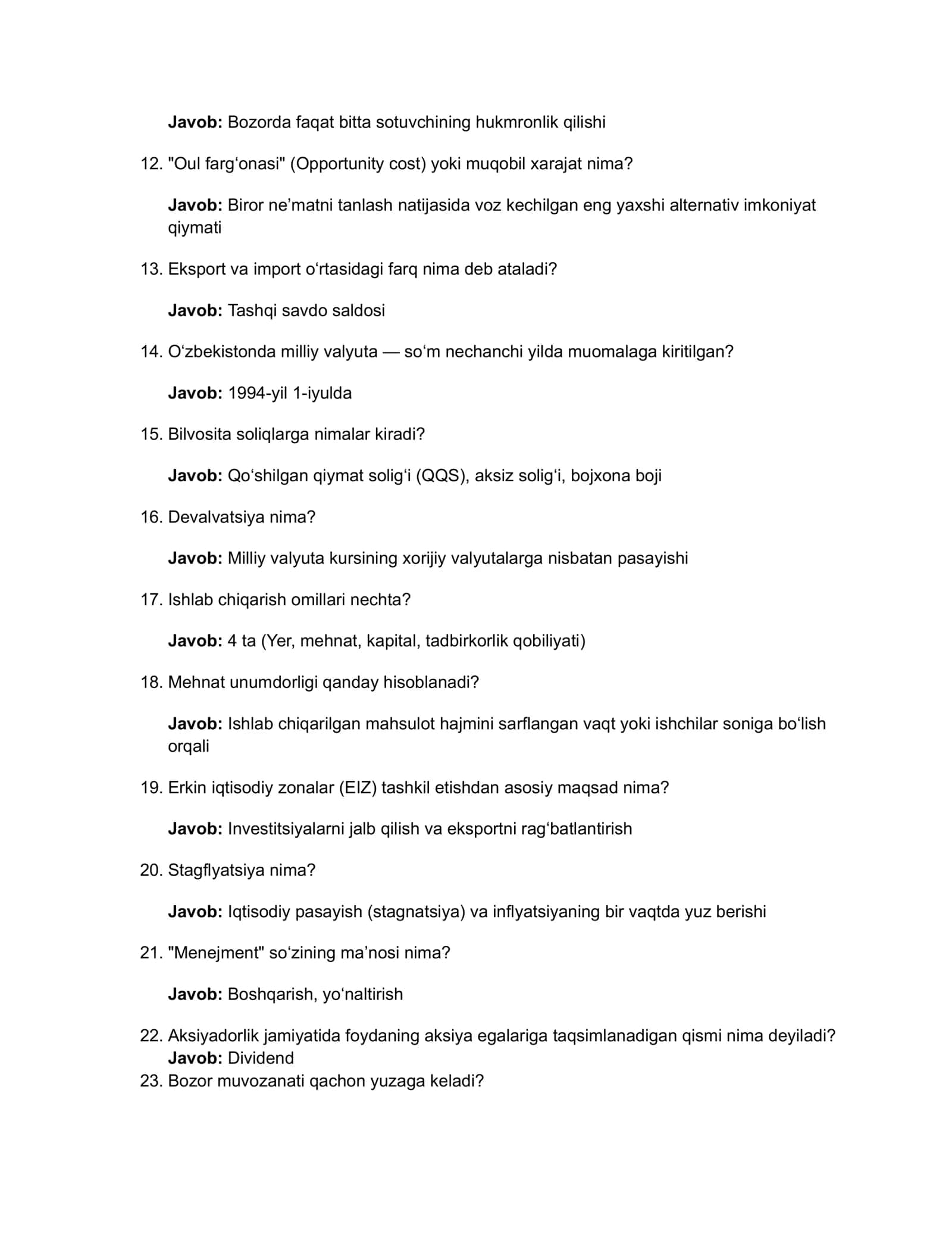 Iqtisodiyot nazariyasi va amaliyoti 2026 2