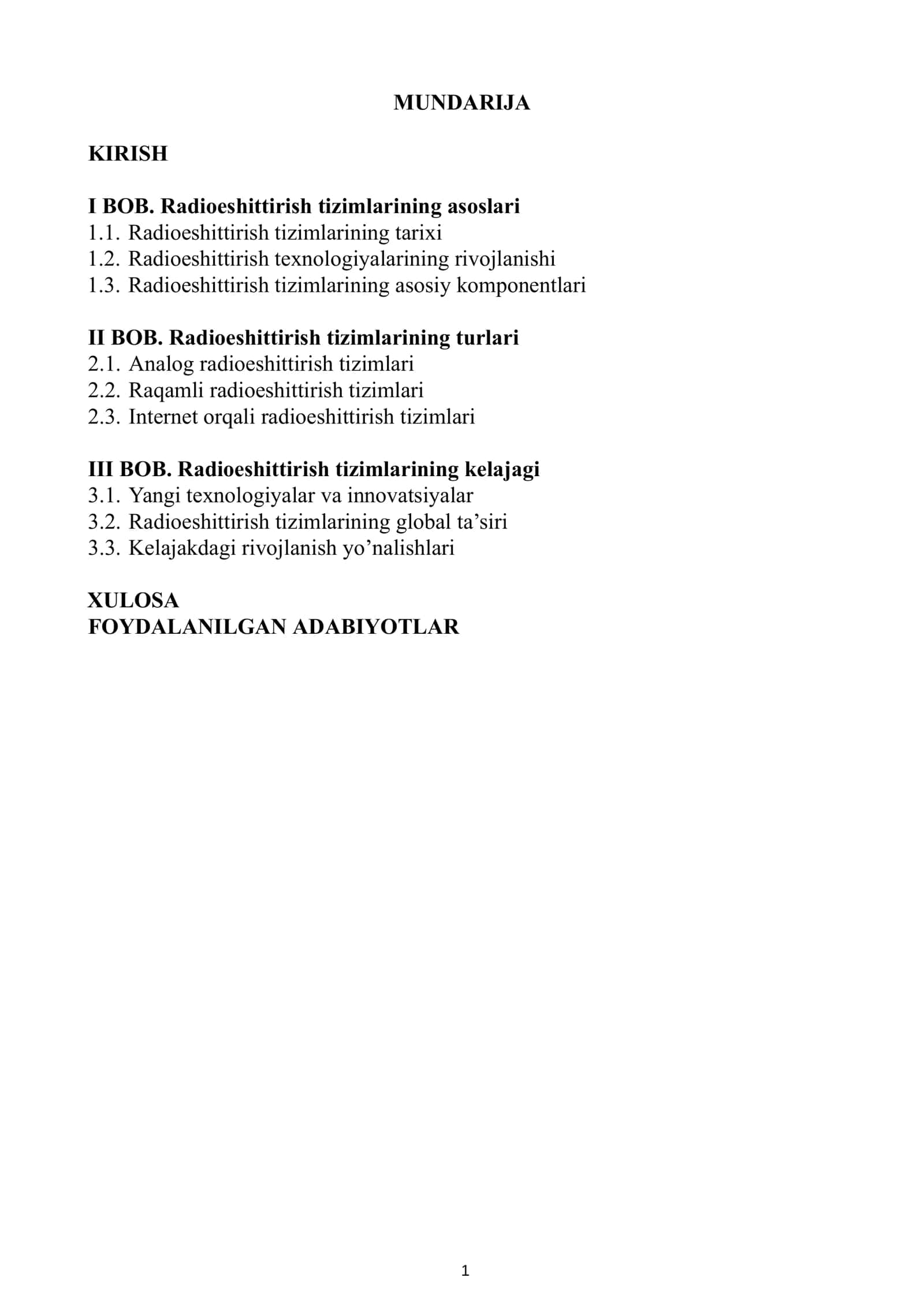 Radioe'shittirish tizimlari va ularning rivojlanishi 2