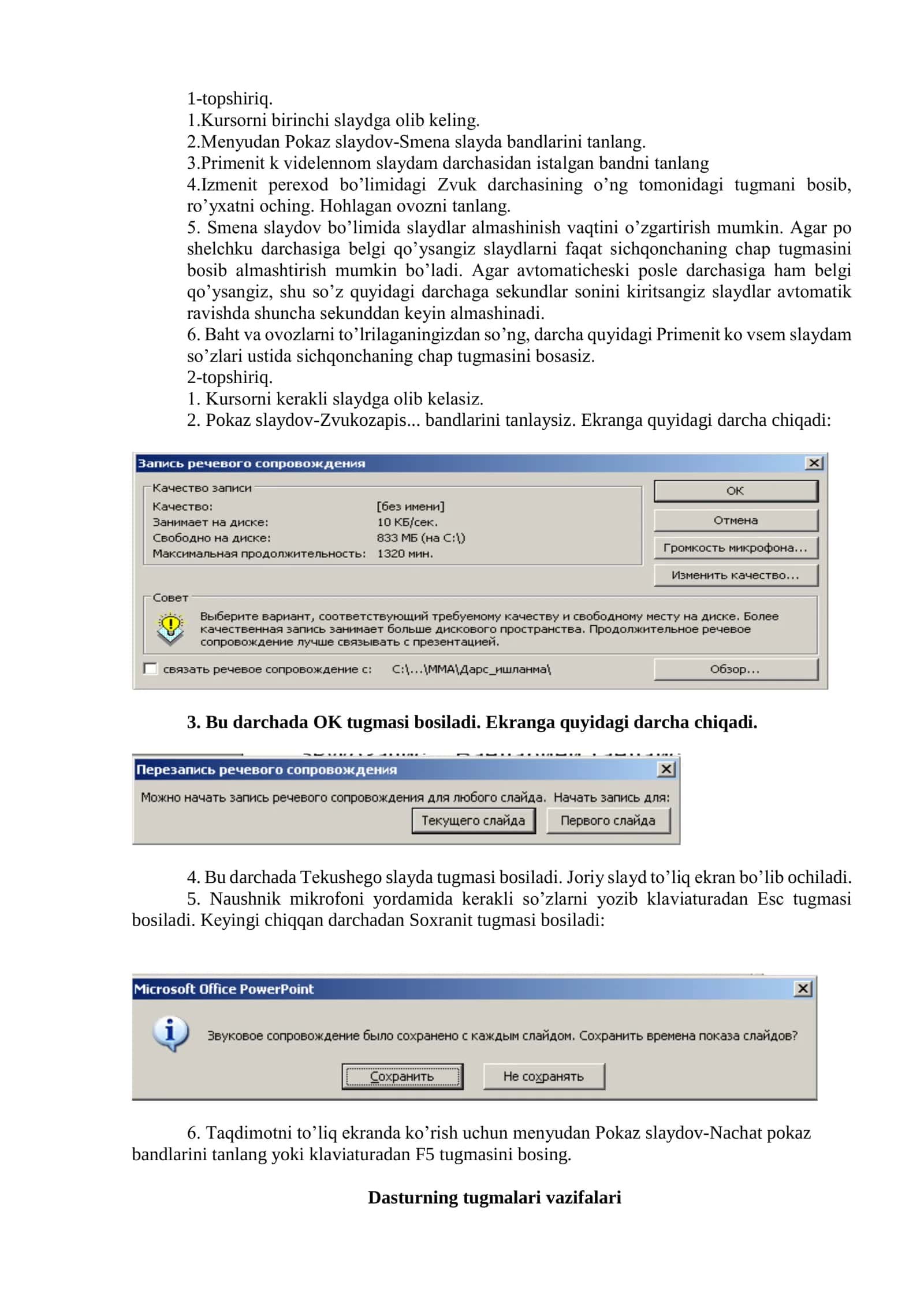 MS Power Point dasturida grafik (diagramma va rasm) jadval,video ob’ektlari, animatsiya va giperssilka elementlari bilan ishlash 2