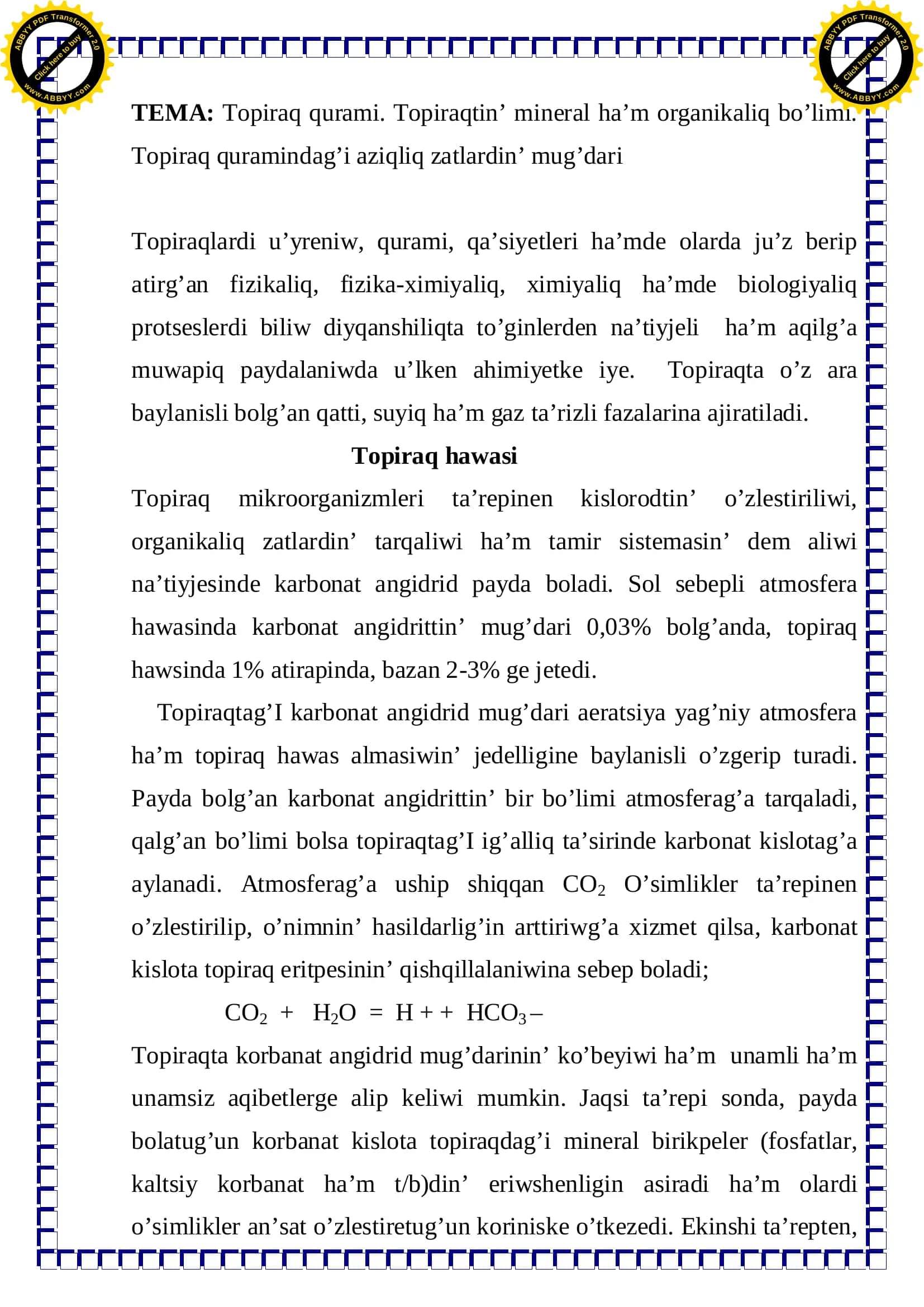 Agroximiya pa’ninen tayarlag’an 2