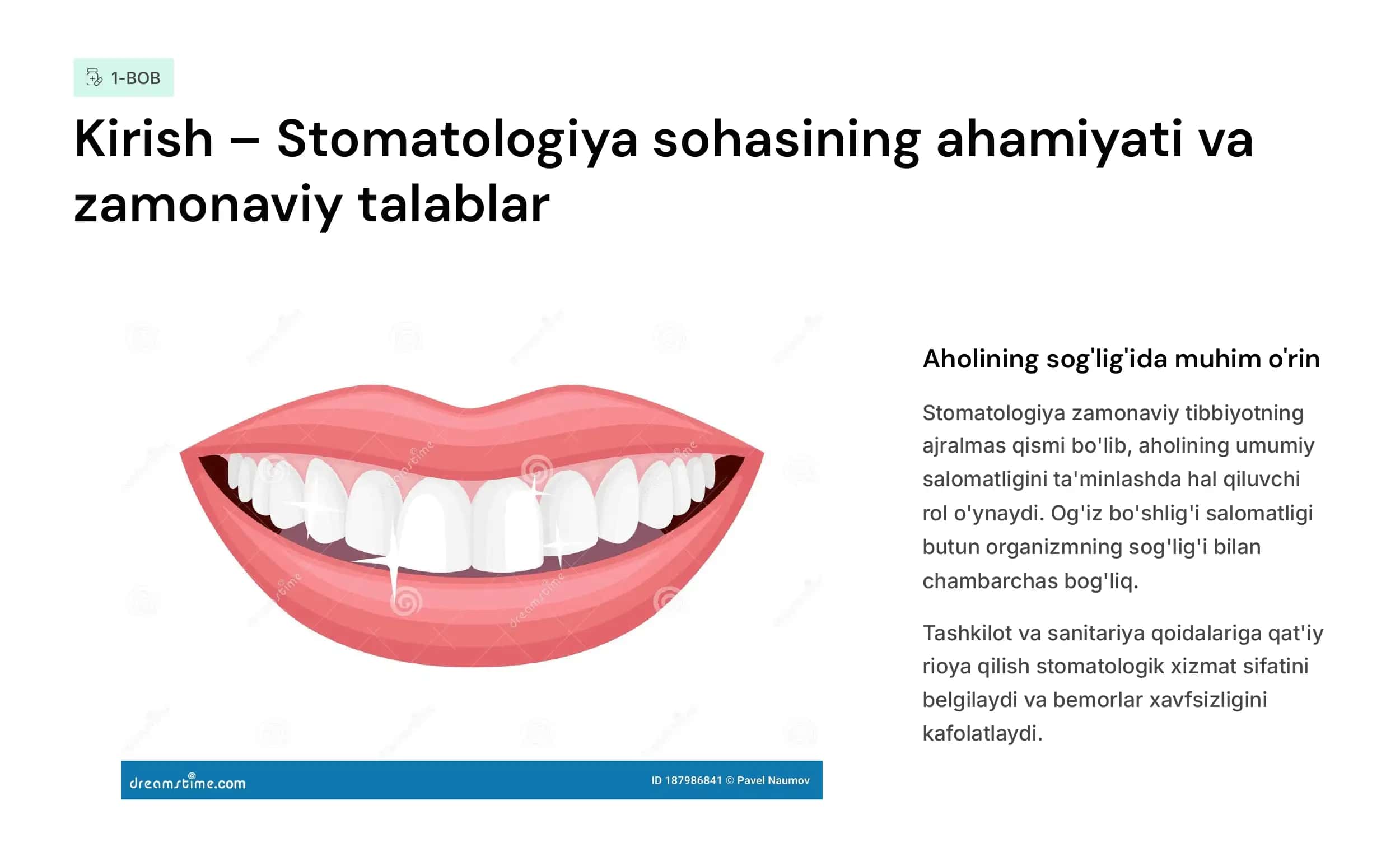 Stomatologik  poliklinikalarda  terapevtik va jarrohlik  stomatologik  kabinetlari va boʻlimlari  tashkil etish talablari  Stomatologik  boʻlimlarda shifoxona ichi  infeksiyalari  muammolari 2