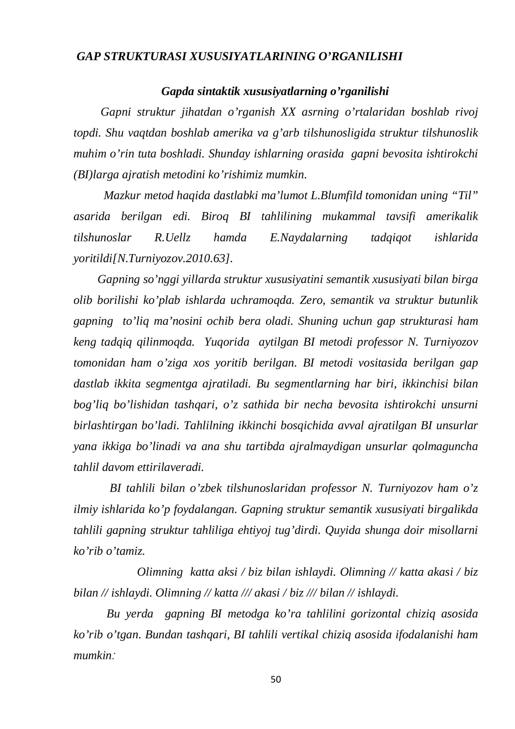 GAP STRUKTURASI XUSUSIYATLARINING O’RGANILISHI 2