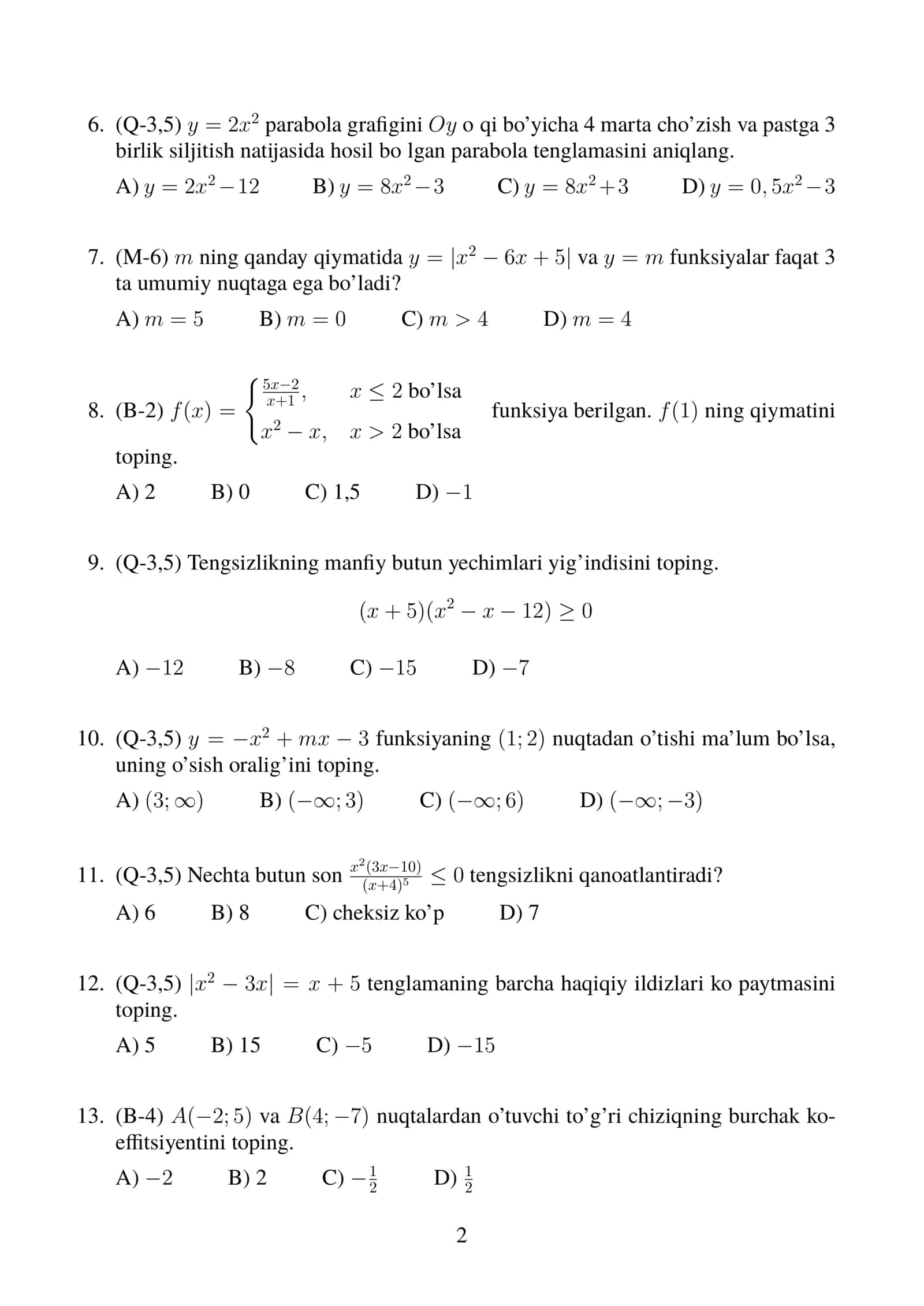 8-sinf matematika 3-CHSB demo 2