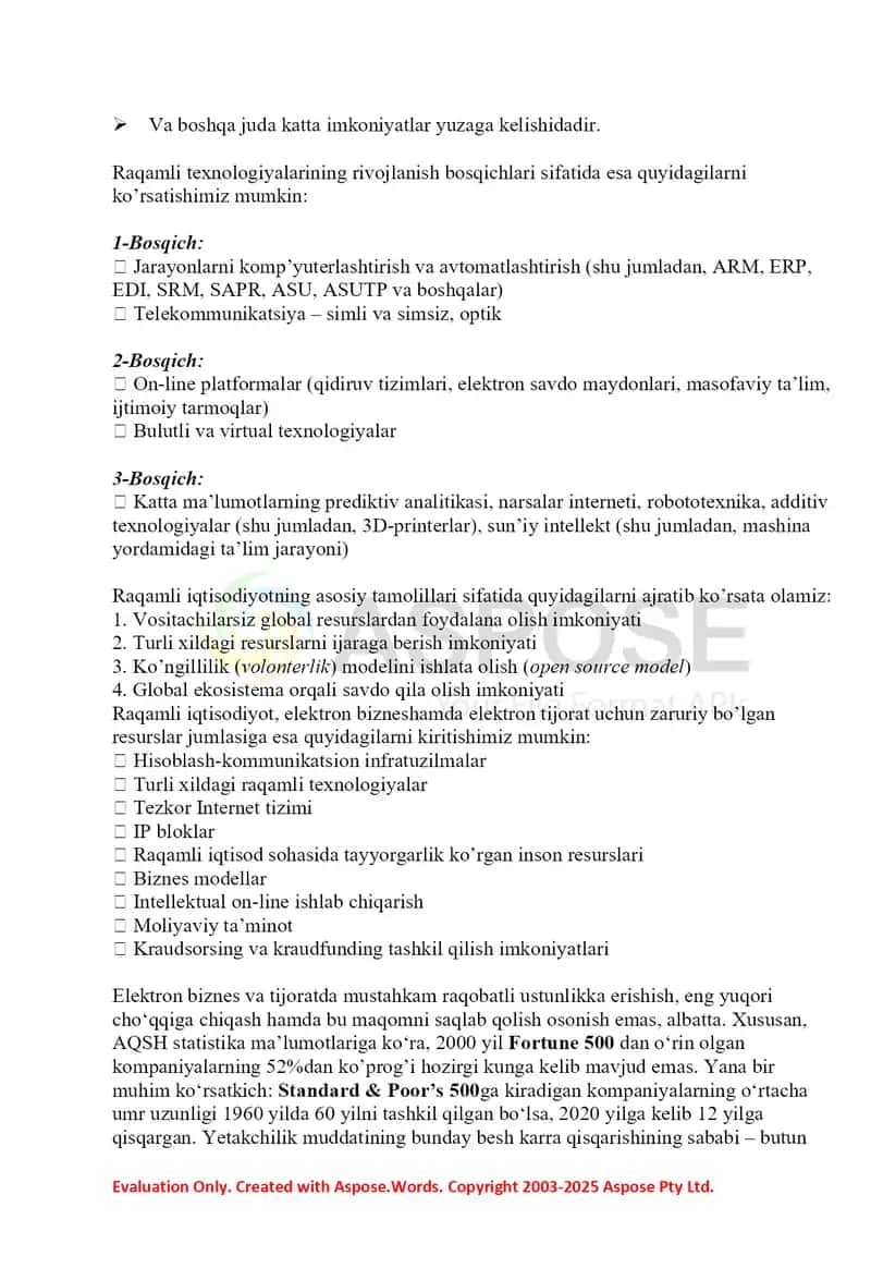 Raqamli iqtisodiyot va uning asosiy tarkibiy qismlari 2