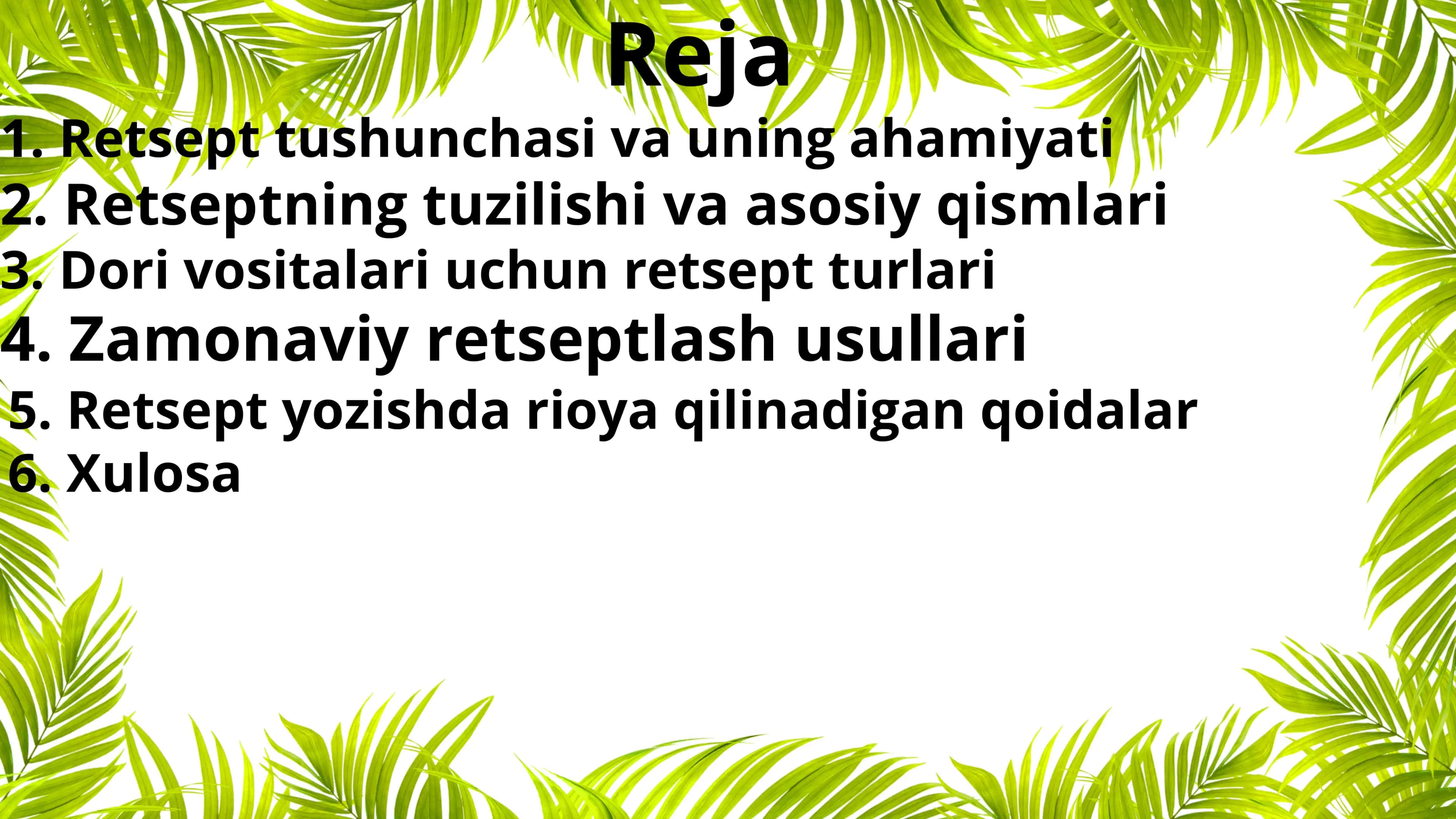 Dori vositalari uchun retsept va ularning turlari 2