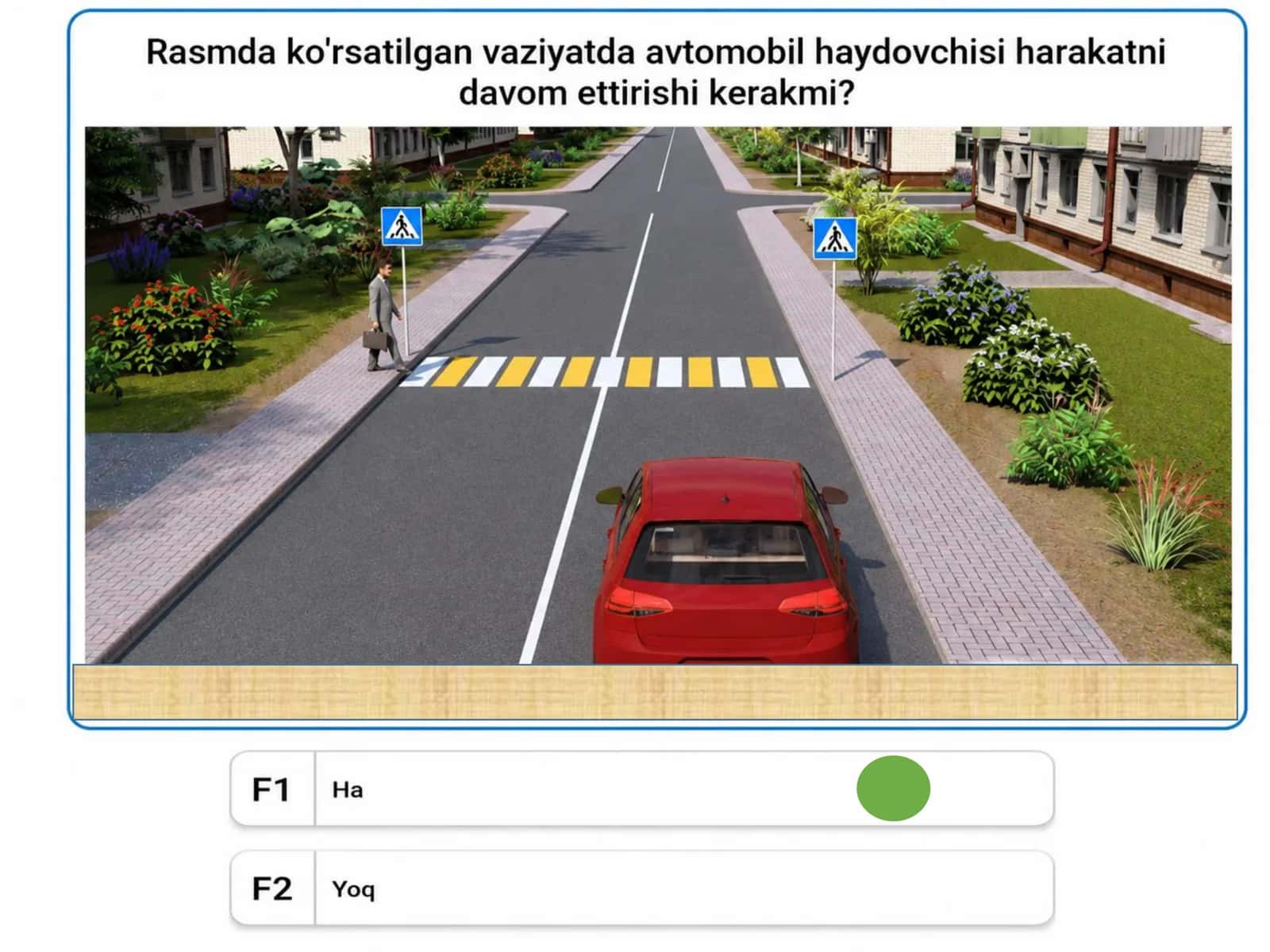 Pravat testi nazariy qismi tushish extimoli yuqori testlar 2