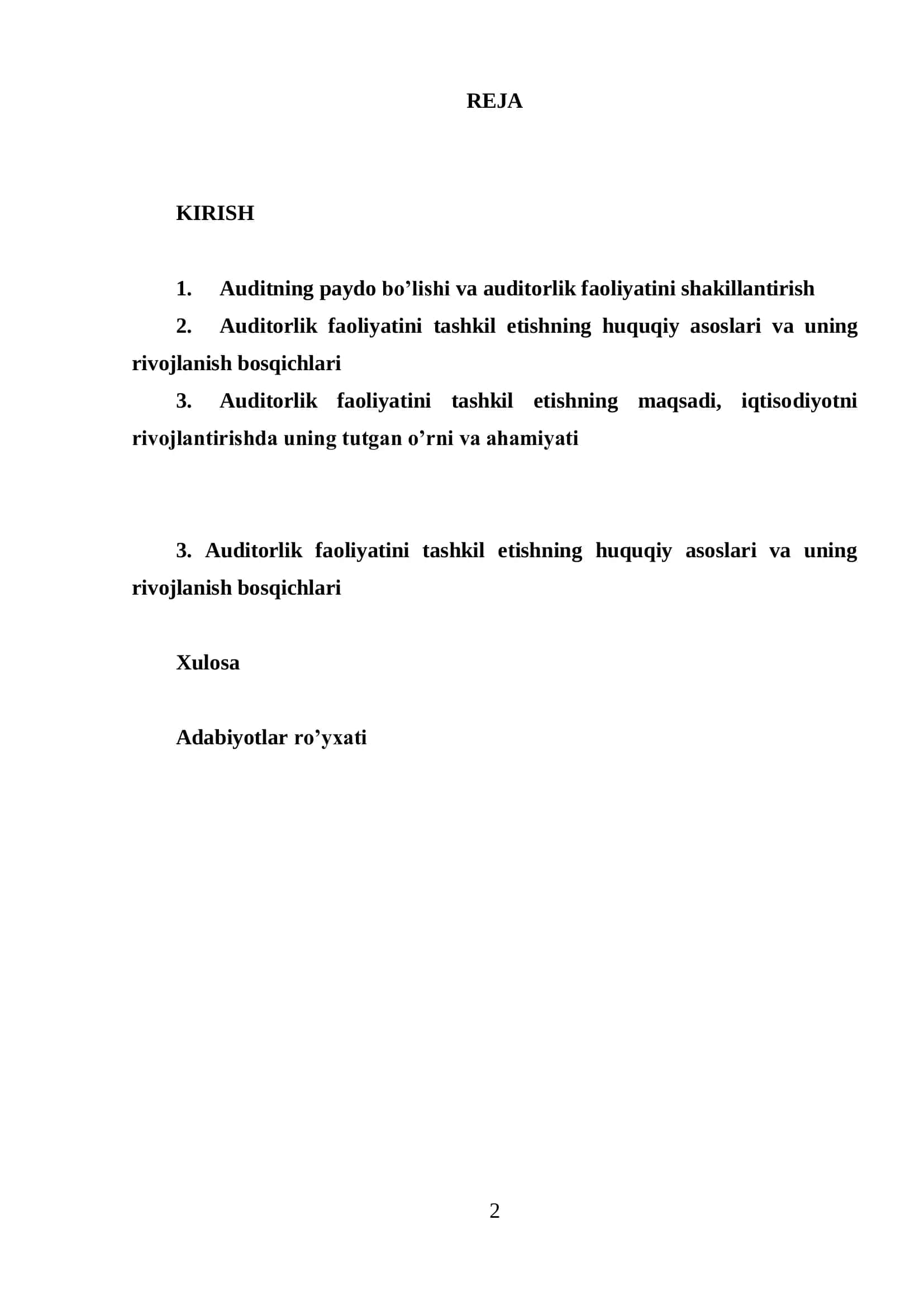 Auditorlik Faoliyatining Rivojlanish Bosqichlari 2