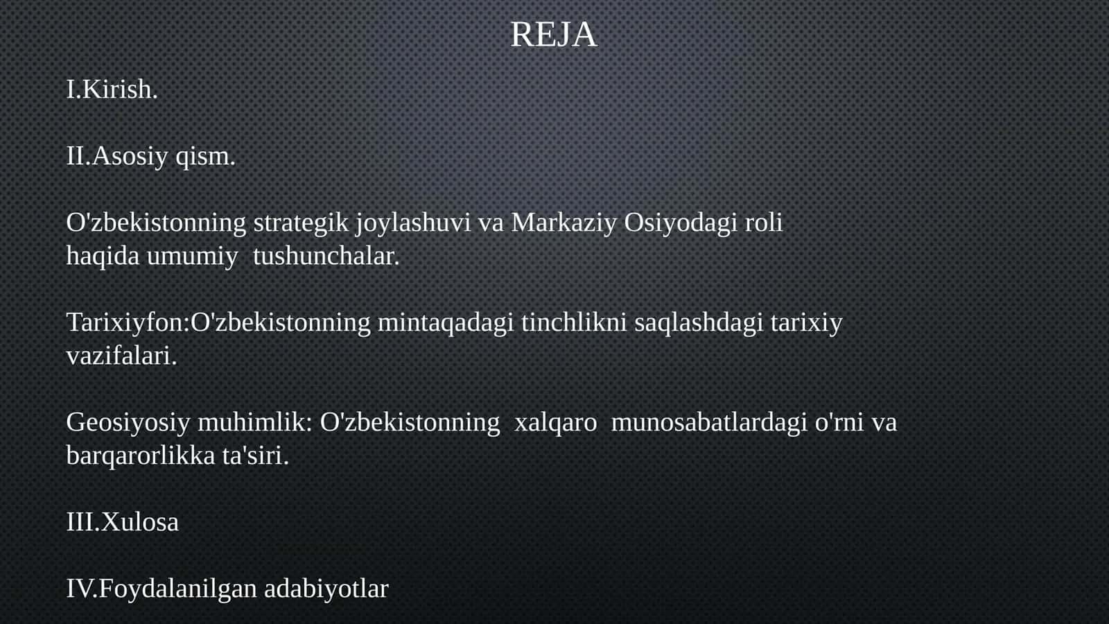 O'zbekistonning strategik joylashuvi va Markaziy Osiyodagi roli 2