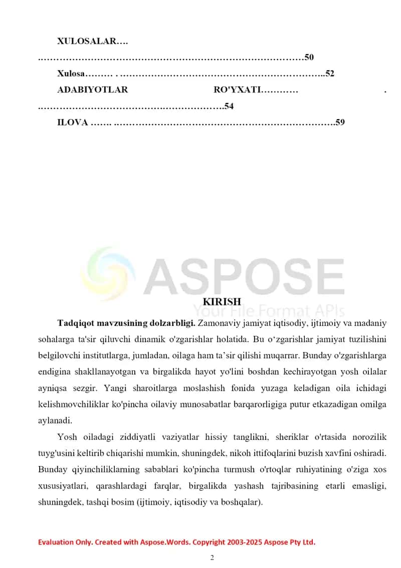 Zamonaviy yosh oilalardagi konfliktlarning psixologik xususiyatlari 2