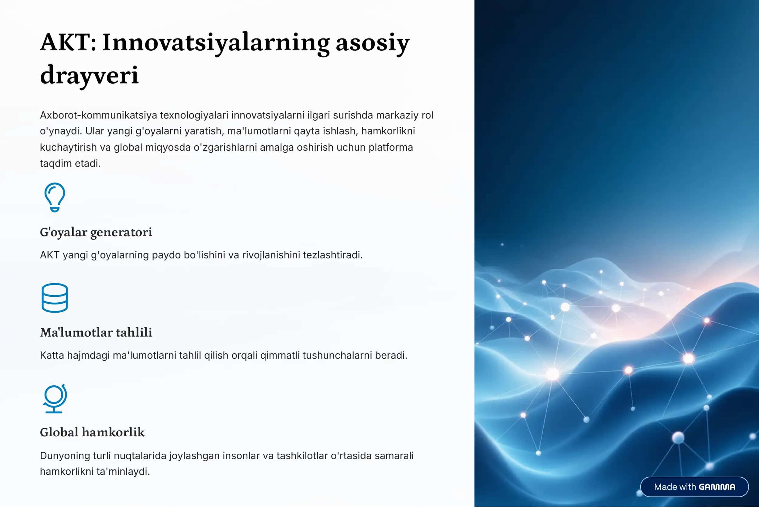 AKT: Innovatsiyalarning asosiy drayveri 2