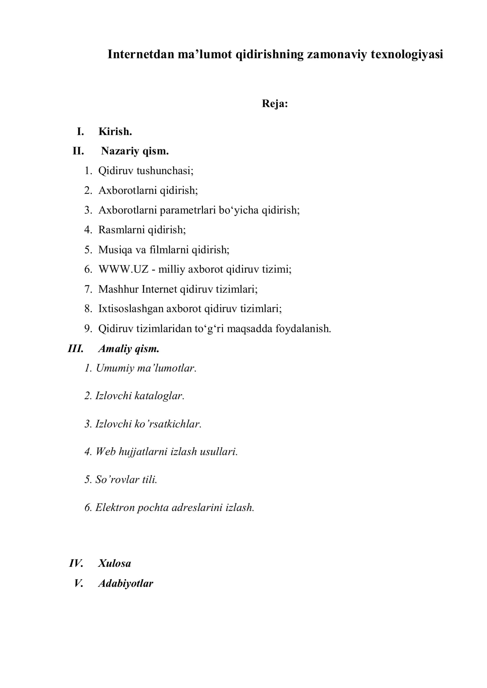 Internetdan ma’lumot qidirishning zamonaviy texnologiyasi 2